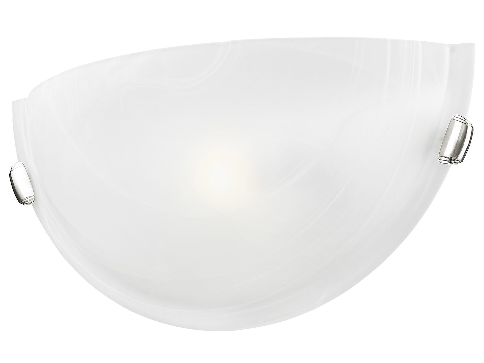 Livex Lighting Oasis 1-Light Brushed Nickel Glass Wall Sconce