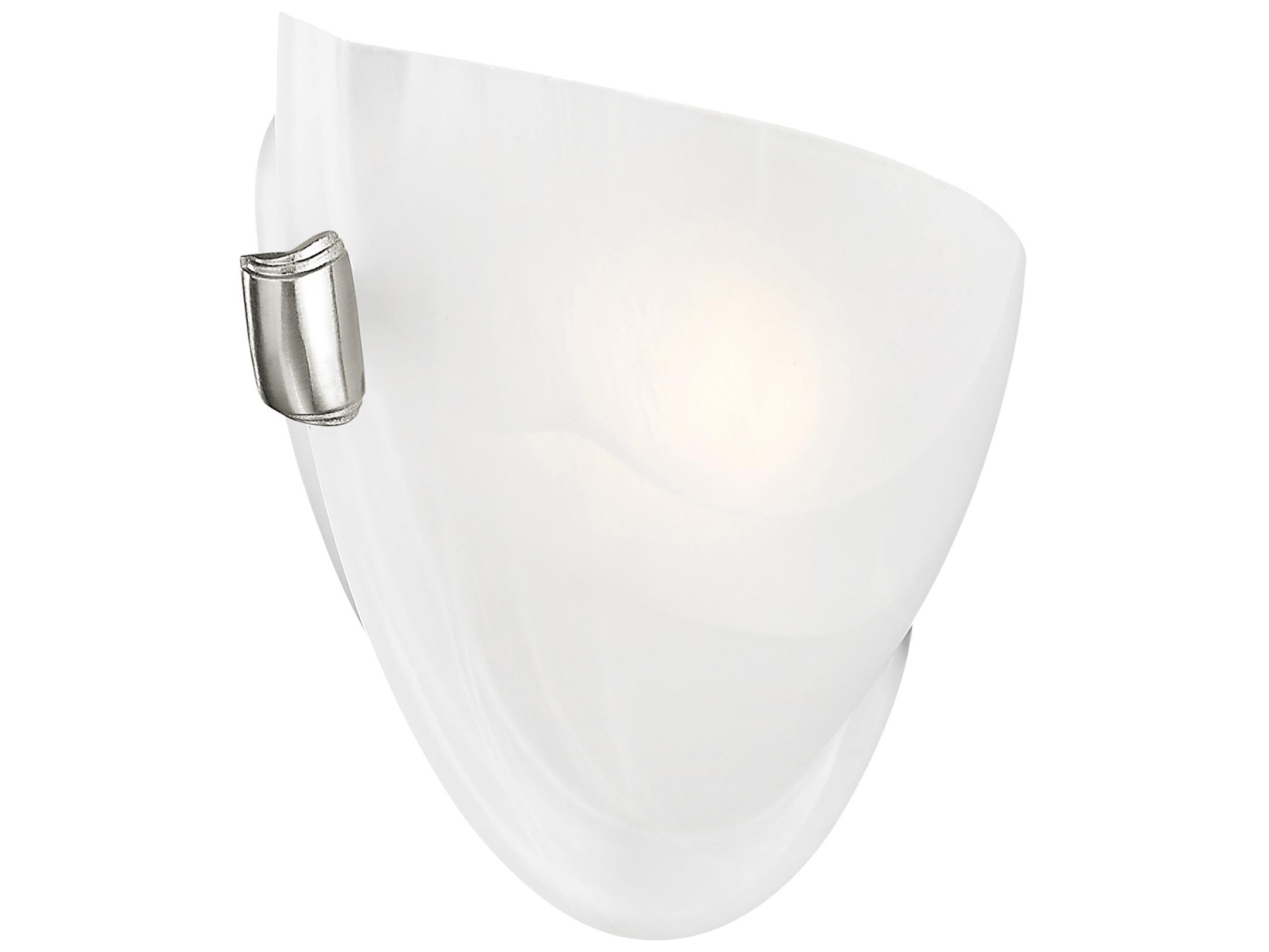 Livex Lighting Oasis 1-Light Brushed Nickel Glass Wall Sconce