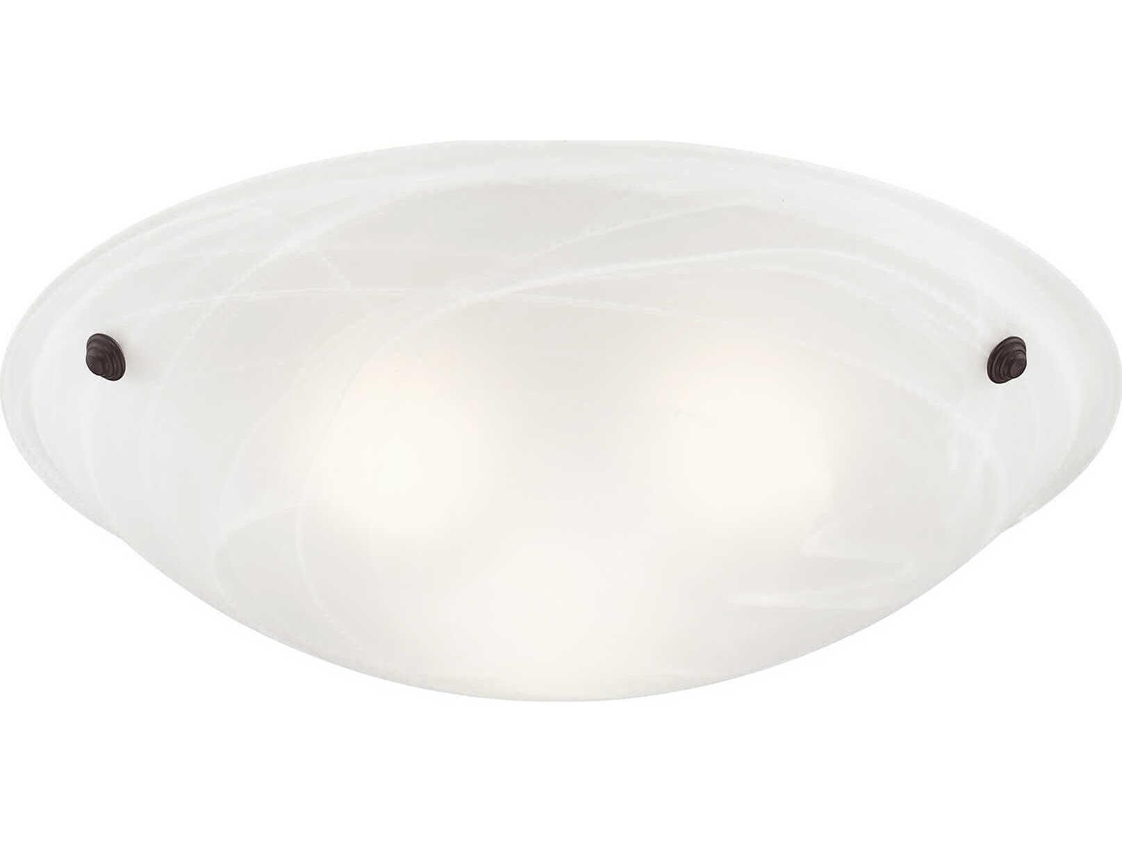 Livex Lighting Oasis 3-Light Bronze Glass Bowl Semi Flush Mount