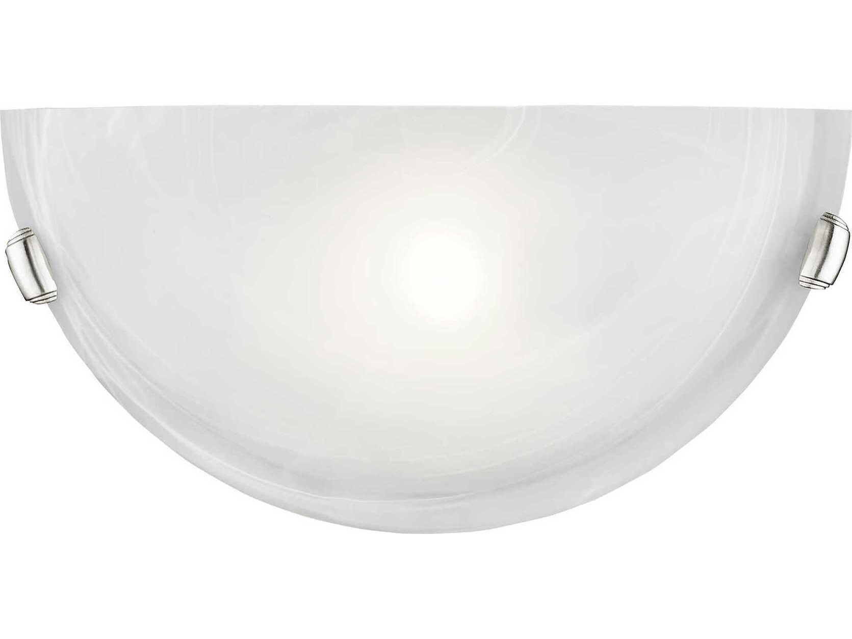 Livex Lighting Oasis 1-Light Brushed Nickel Glass Wall Sconce