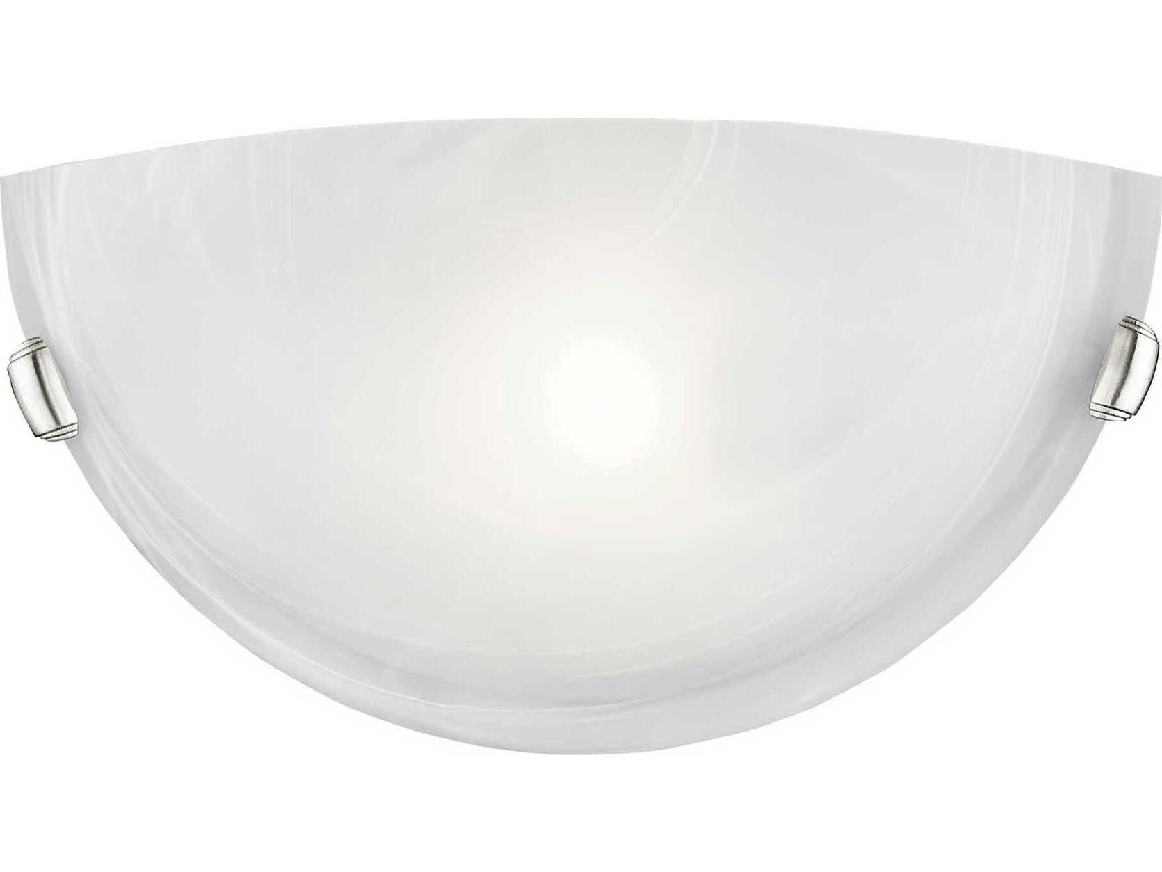 Livex Lighting Oasis 1-Light Brushed Nickel Glass Wall Sconce