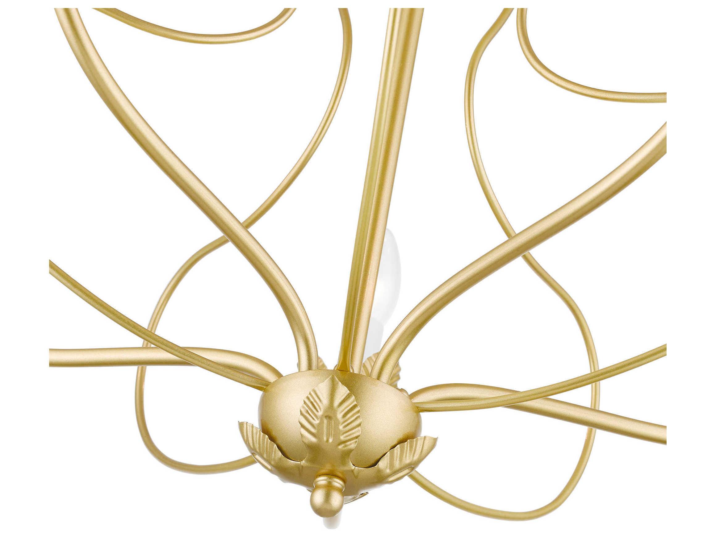 Livex Lighting Katarina 5-Light Soft Gold Candelabra Chandelier