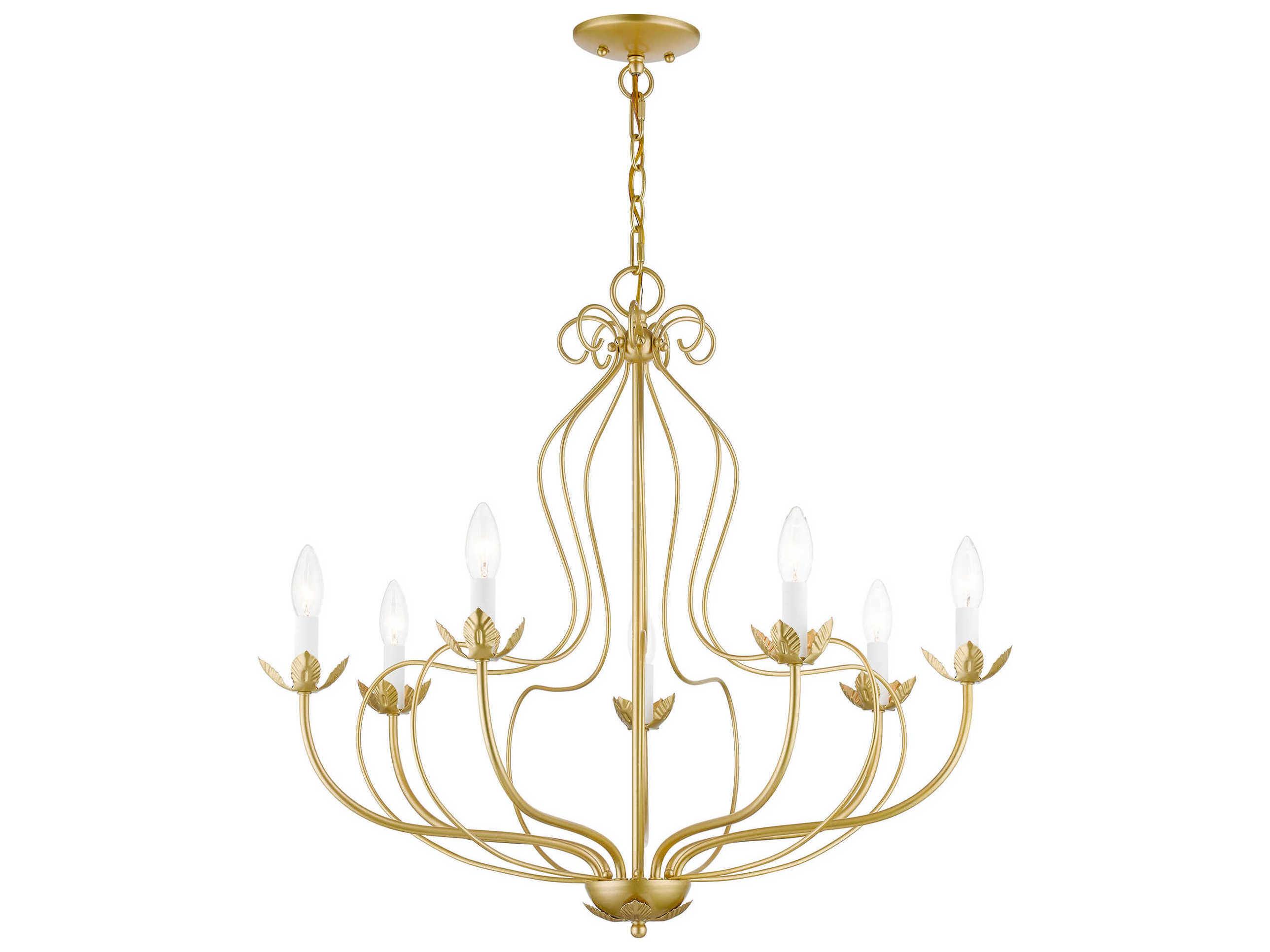 Livex Lighting Katarina 7-Light Soft Gold Candelabra Chandelier