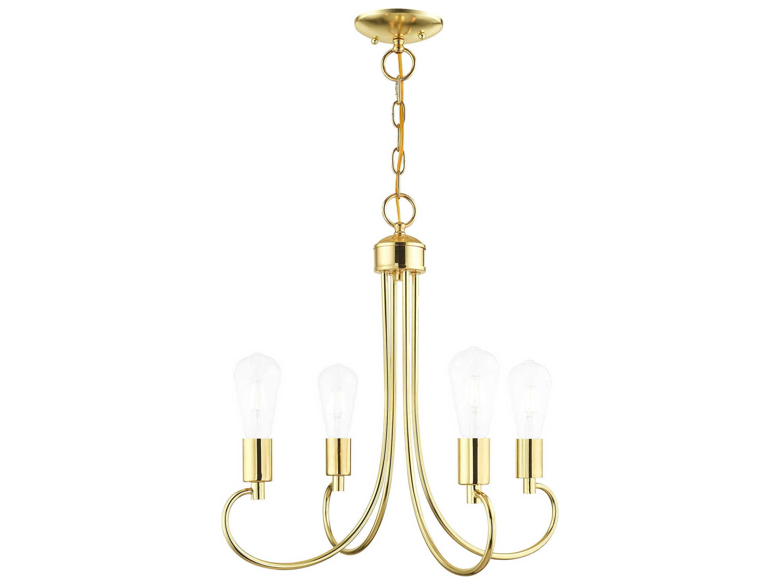 Livex Lighting Bari 4-Light Polished Brass Chandelier