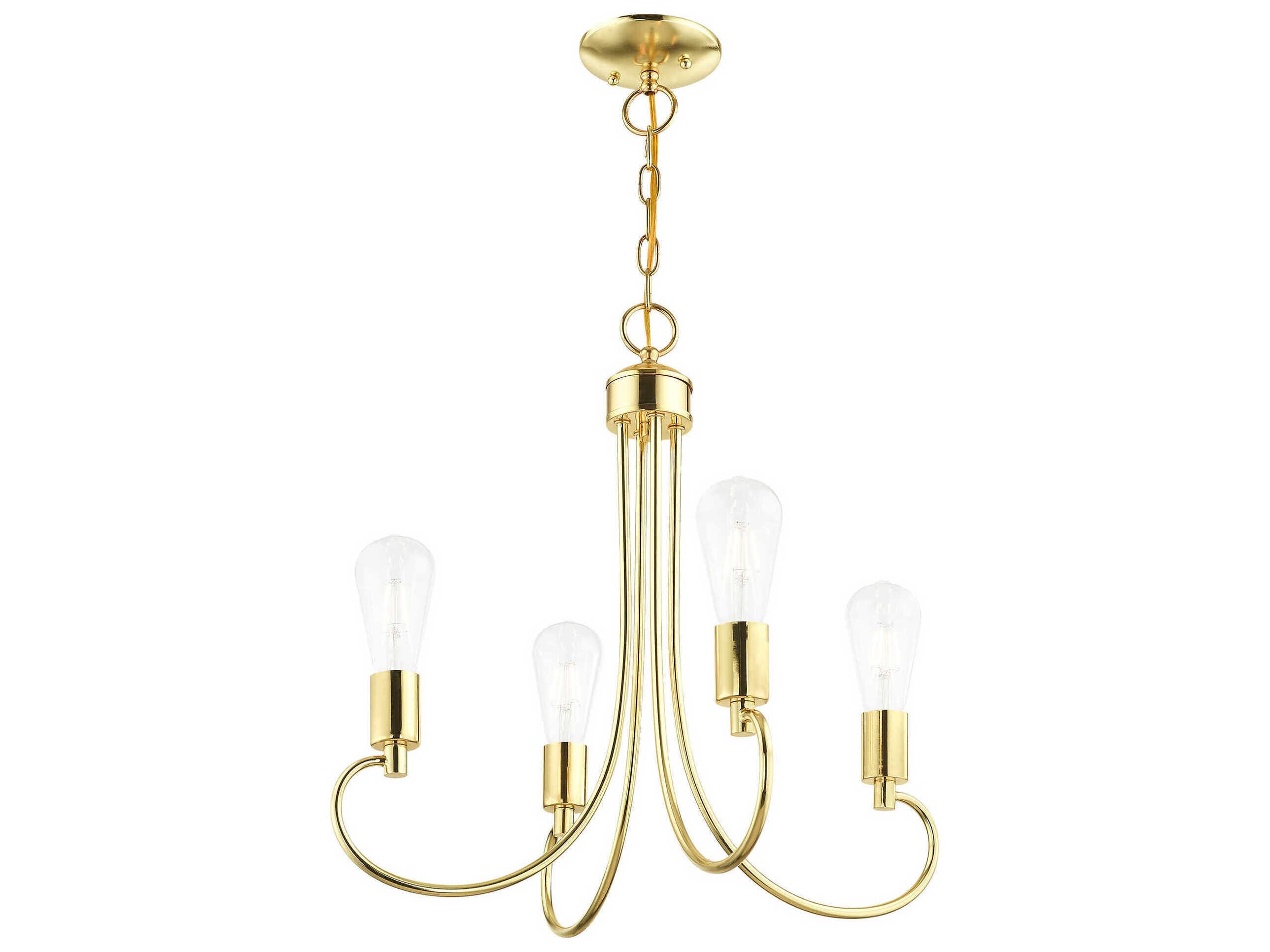 Livex Lighting Bari 4-Light Polished Brass Chandelier