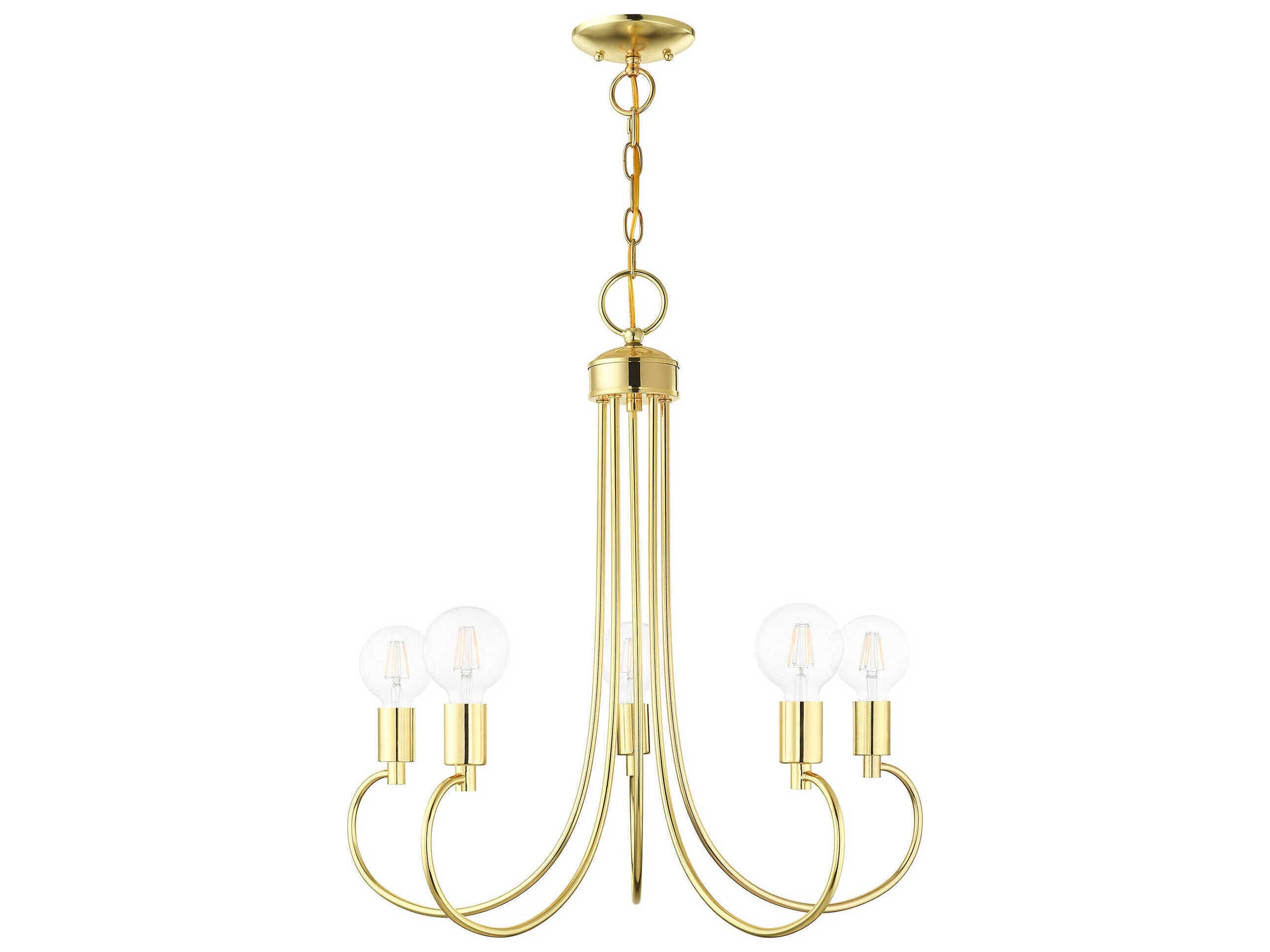 Livex Lighting Bari 5-Light Polished Brass Chandelier