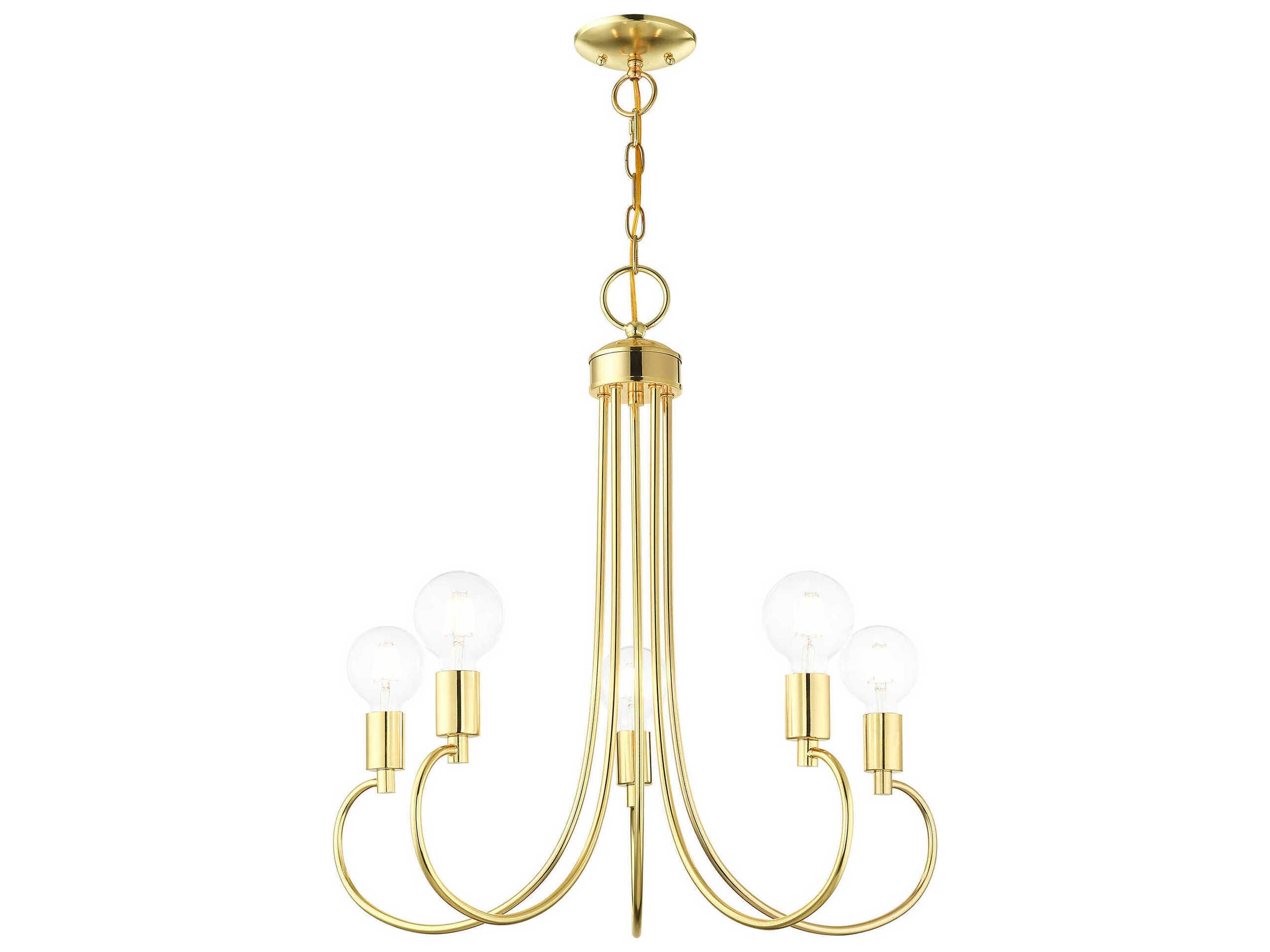 Livex Lighting Bari 5-Light Polished Brass Chandelier