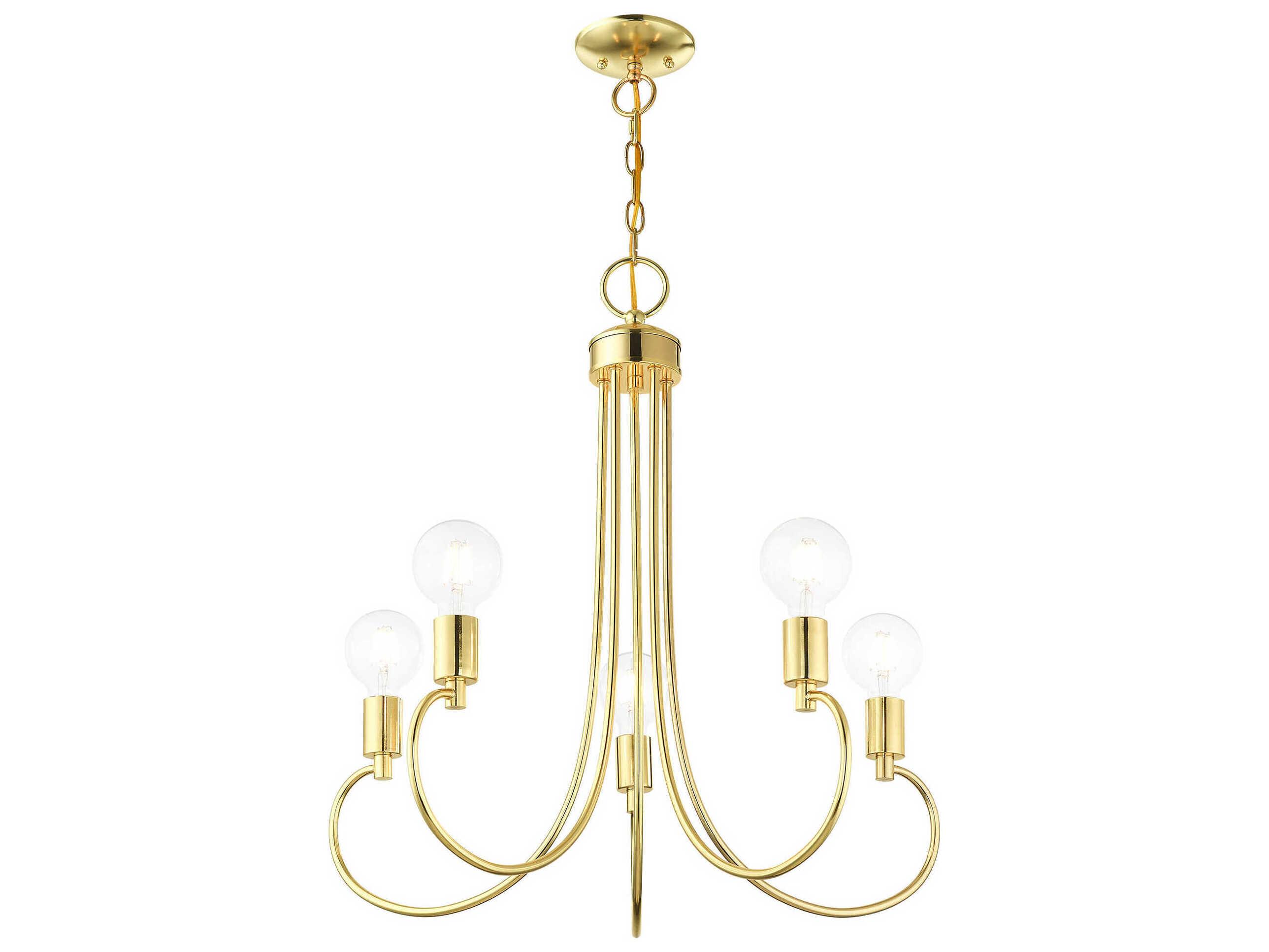 Livex Lighting Bari 5-Light Polished Brass Chandelier