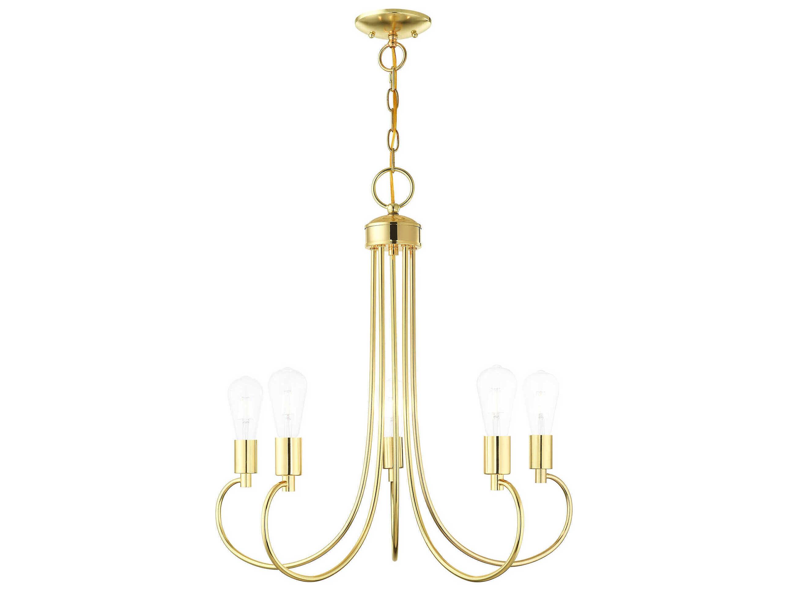 Livex Lighting Bari 5-Light Polished Brass Chandelier