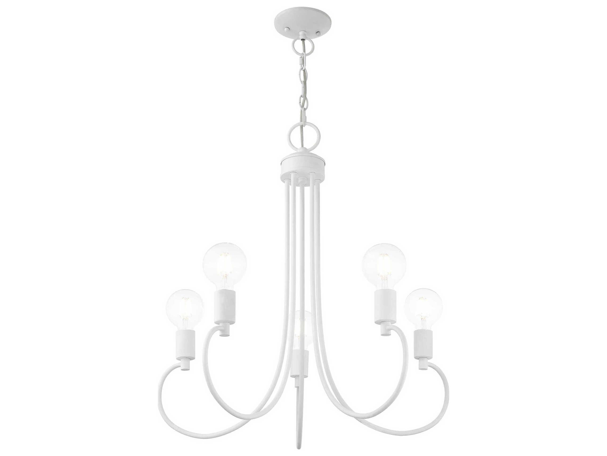 Livex Lighting Bari 5-Light White Chandelier