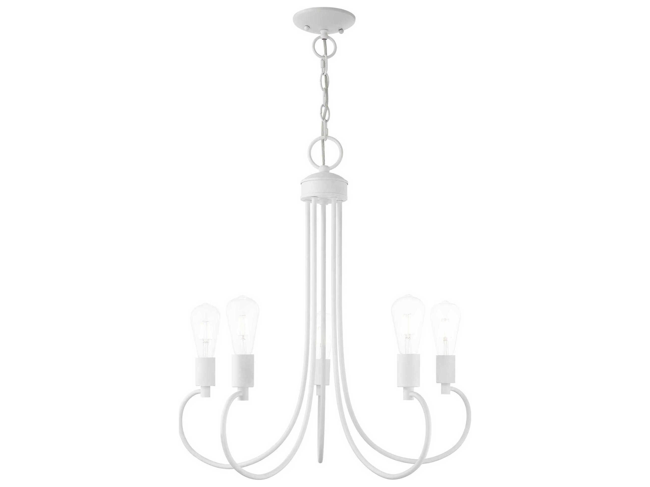 Livex Lighting Bari 5-Light White Chandelier