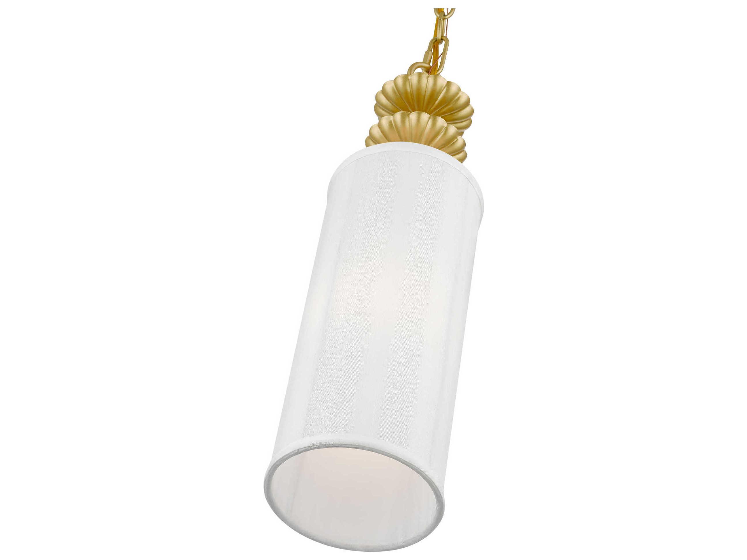 Livex Lighting Brookdale 1-Light Soft Gold Steel Cylinder Mini Pendant