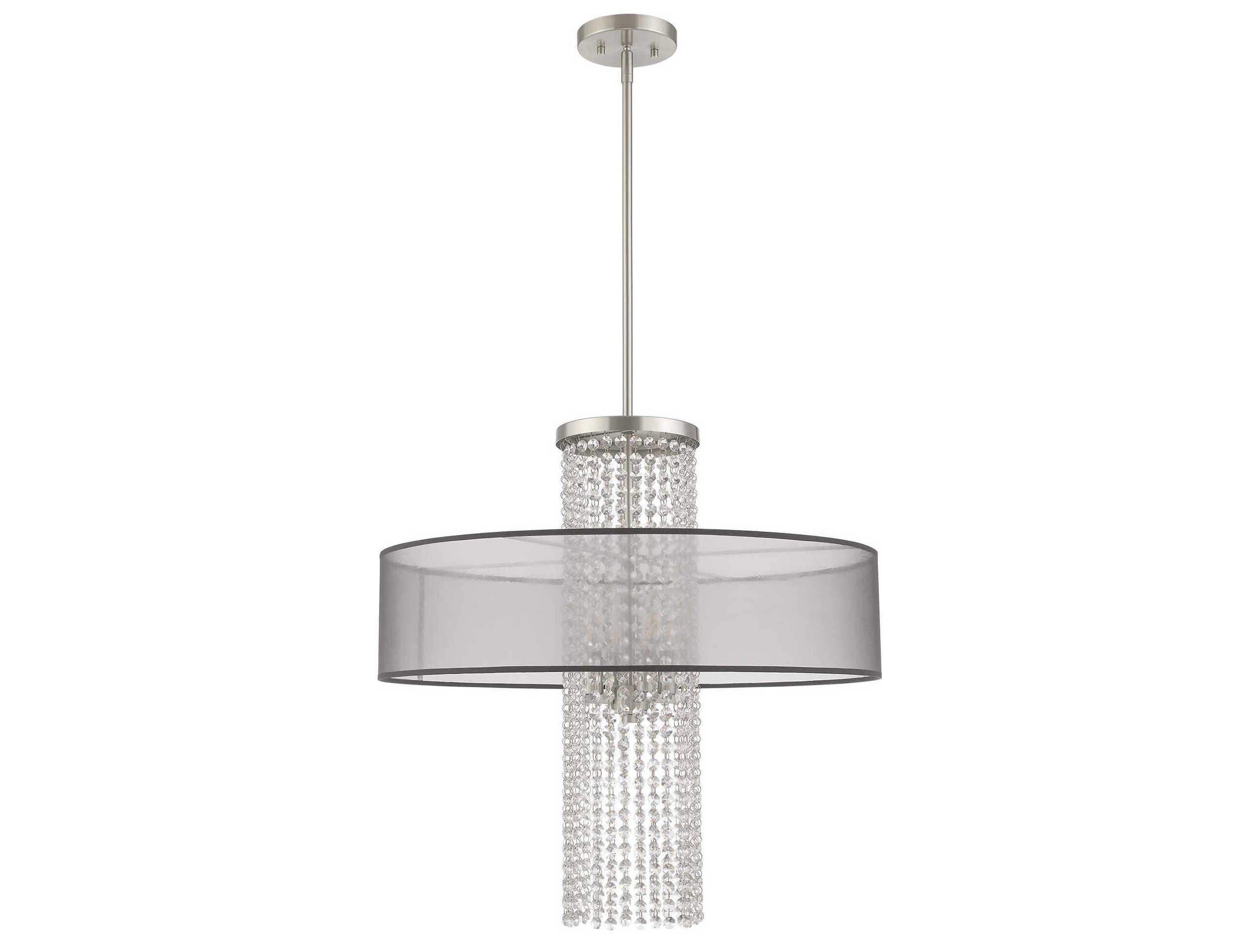 Livex Lighting Bella Vista 4-Light Brushed Nickel Crystal Chandelier