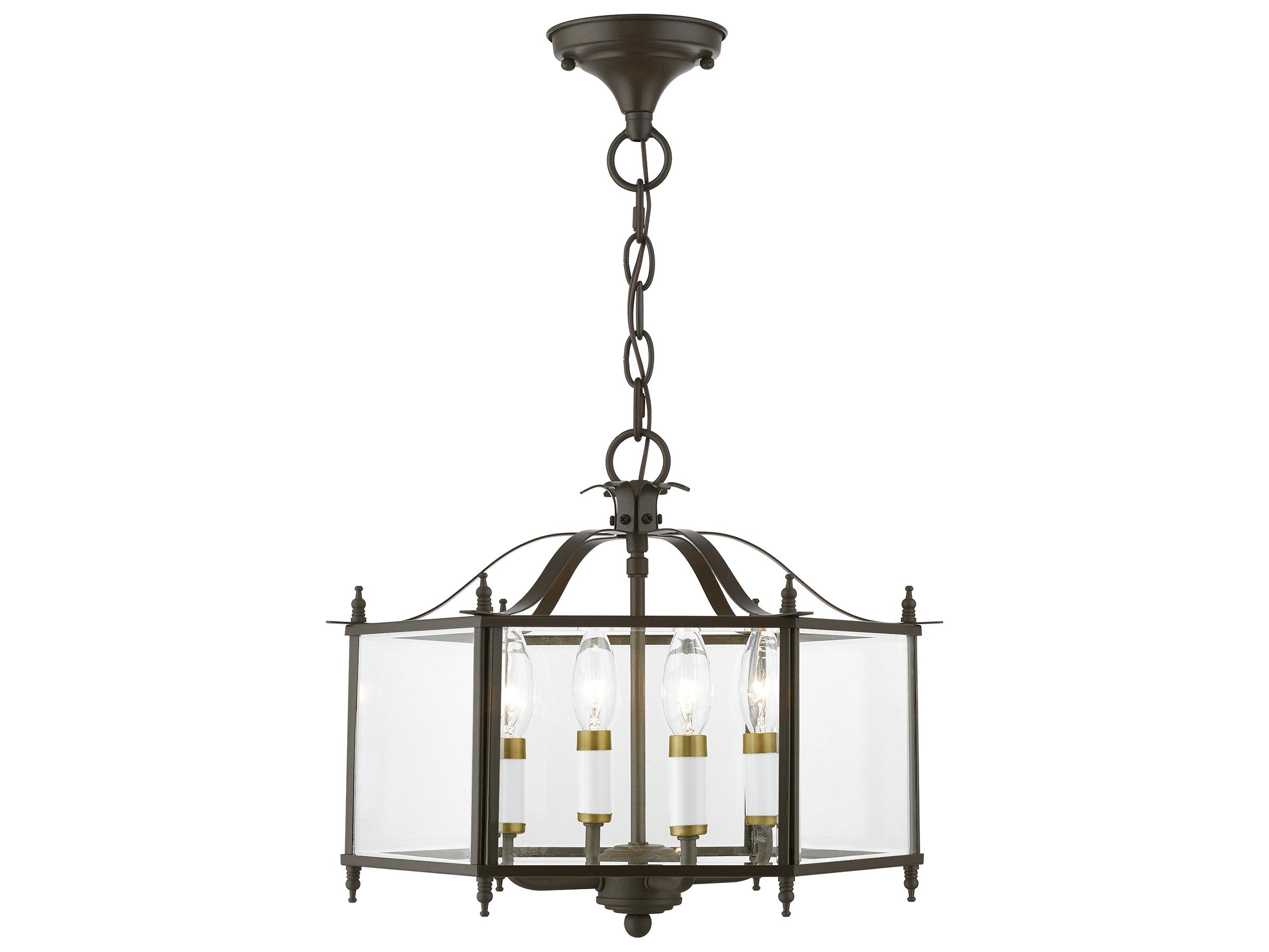 Livex Lighting Livingston 4-Light Black Traditional Pendant
