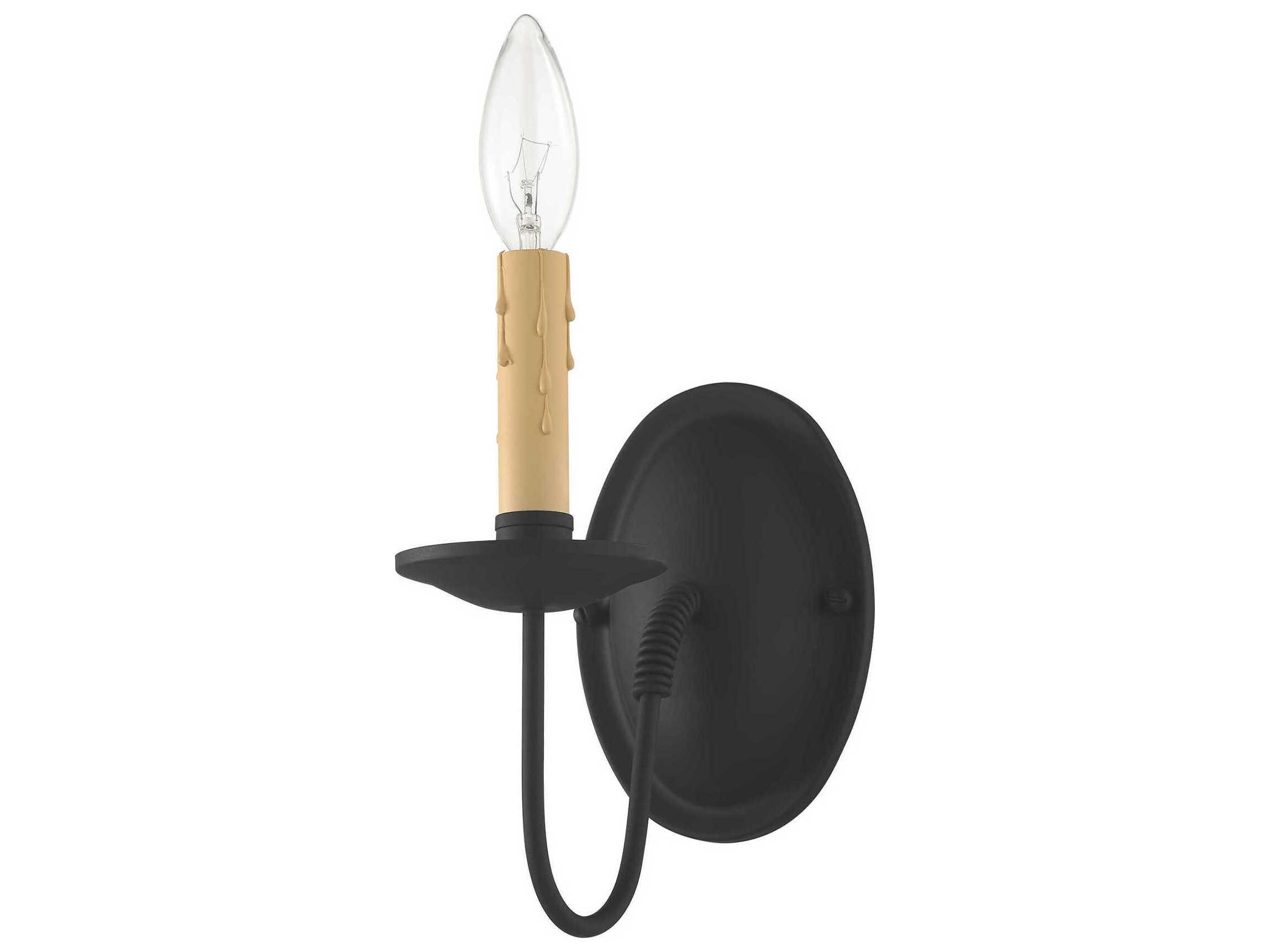 Livex Lighting Heritage 1-Light Black Wall Sconce