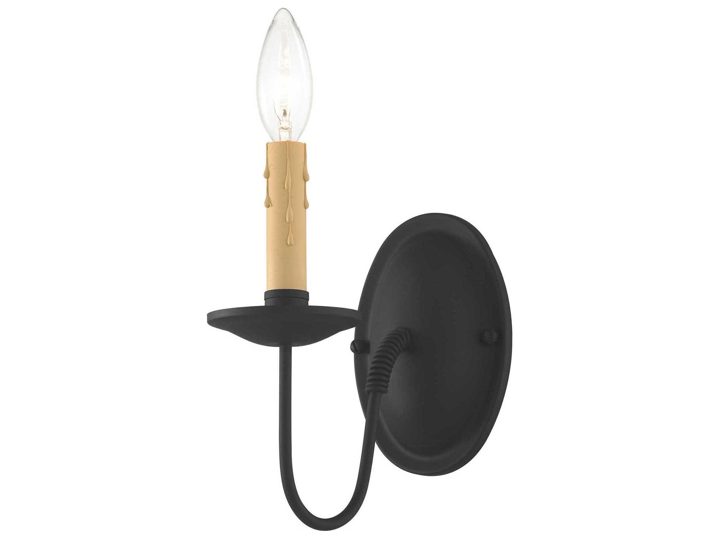 Livex Lighting Heritage 1-Light Black Wall Sconce