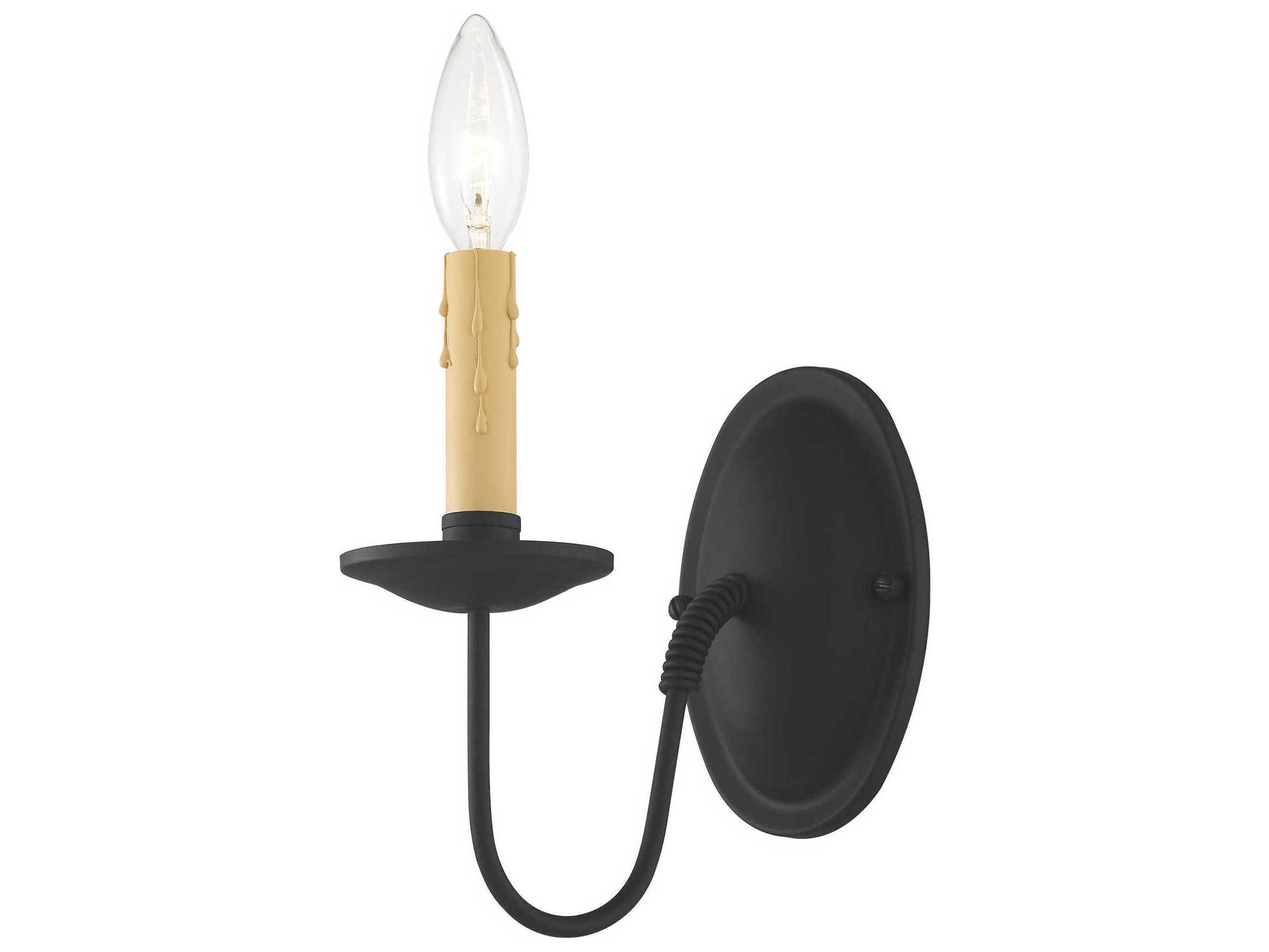 Livex Lighting Heritage 1-Light Black Wall Sconce