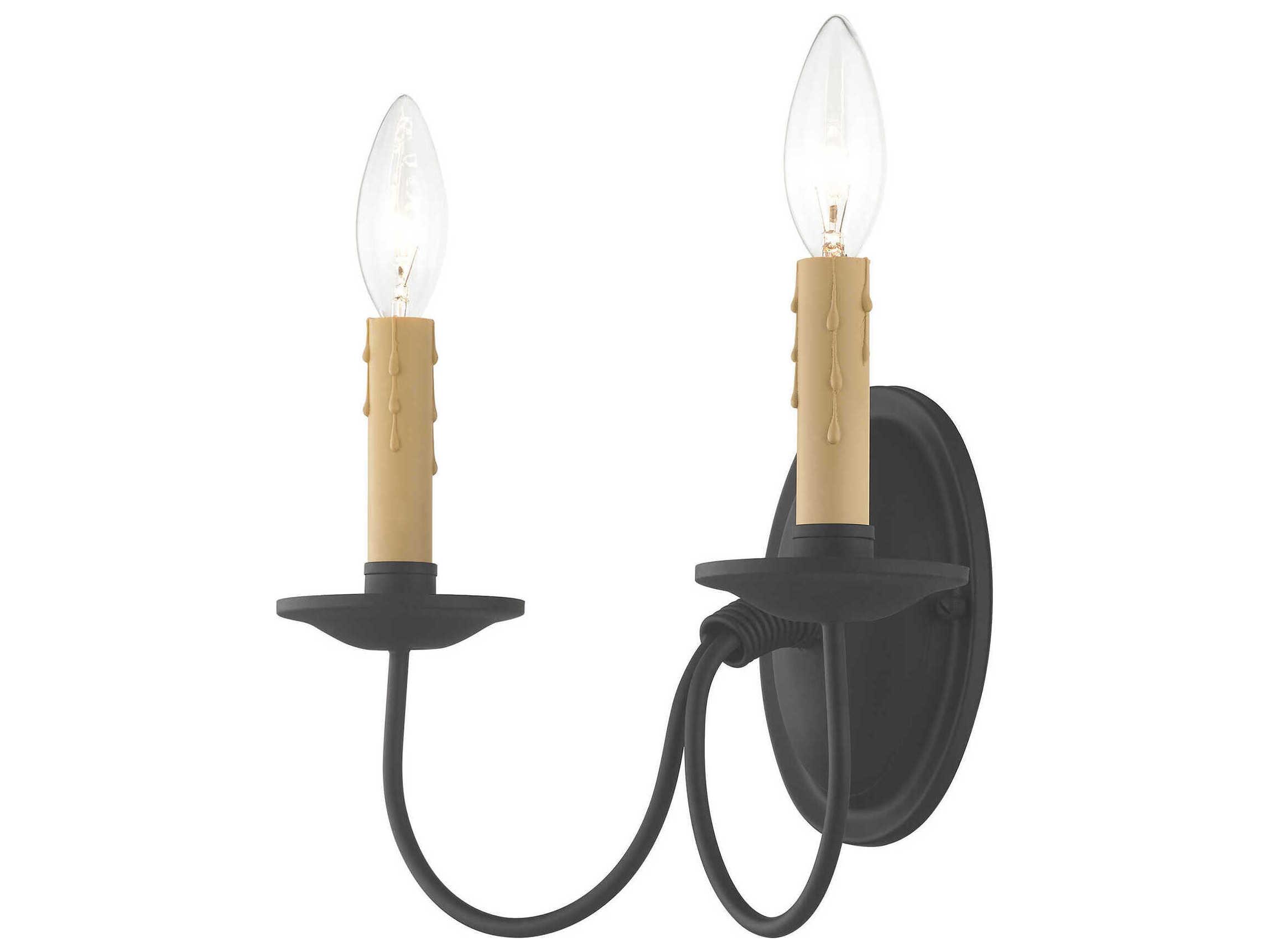 Livex Lighting Heritage 2-Light Black Wall Sconce