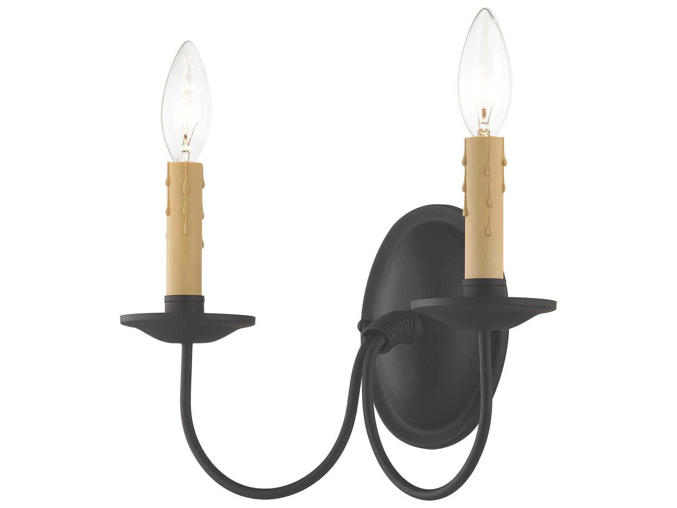Livex Lighting Heritage 2-Light Black Wall Sconce