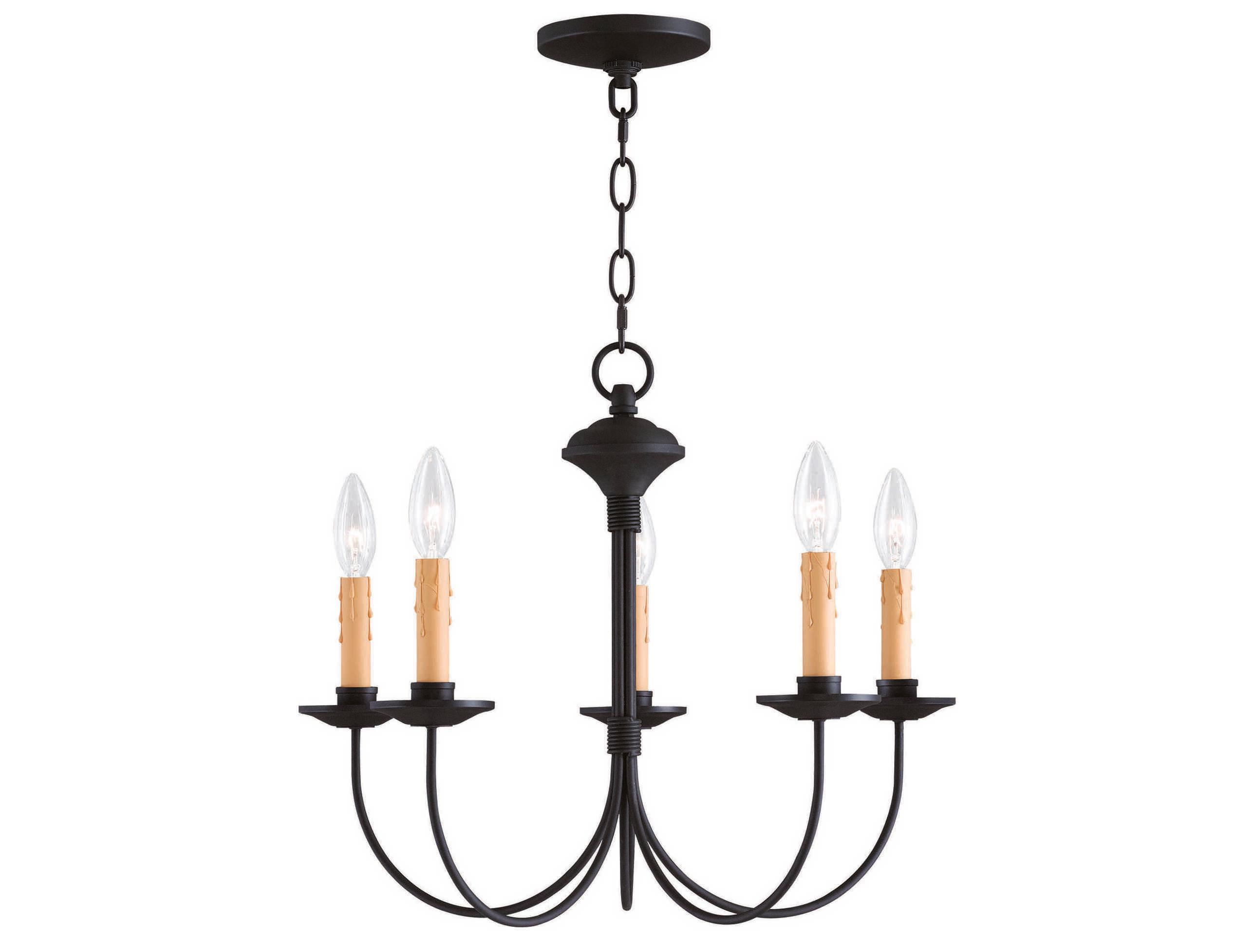 Livex Lighting Heritage 5-Light Black Candelabra Chandelier