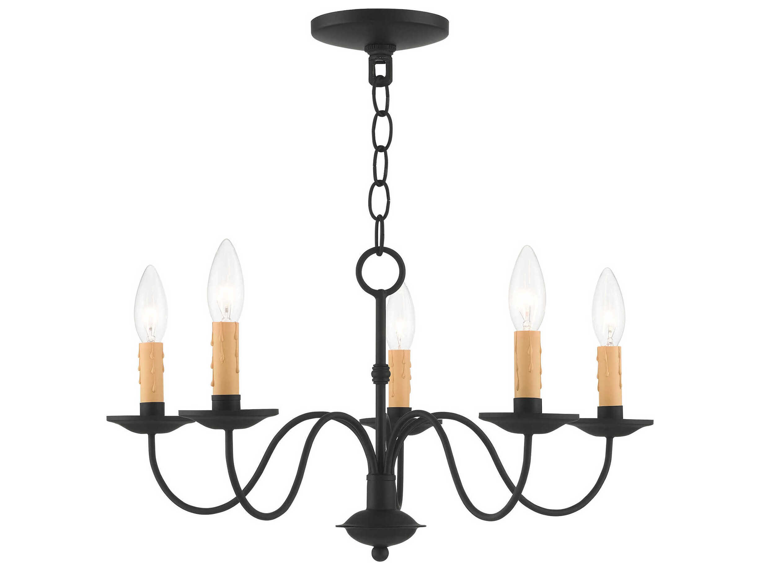Livex Lighting Heritage 5-Light Black Candelabra Chandelier