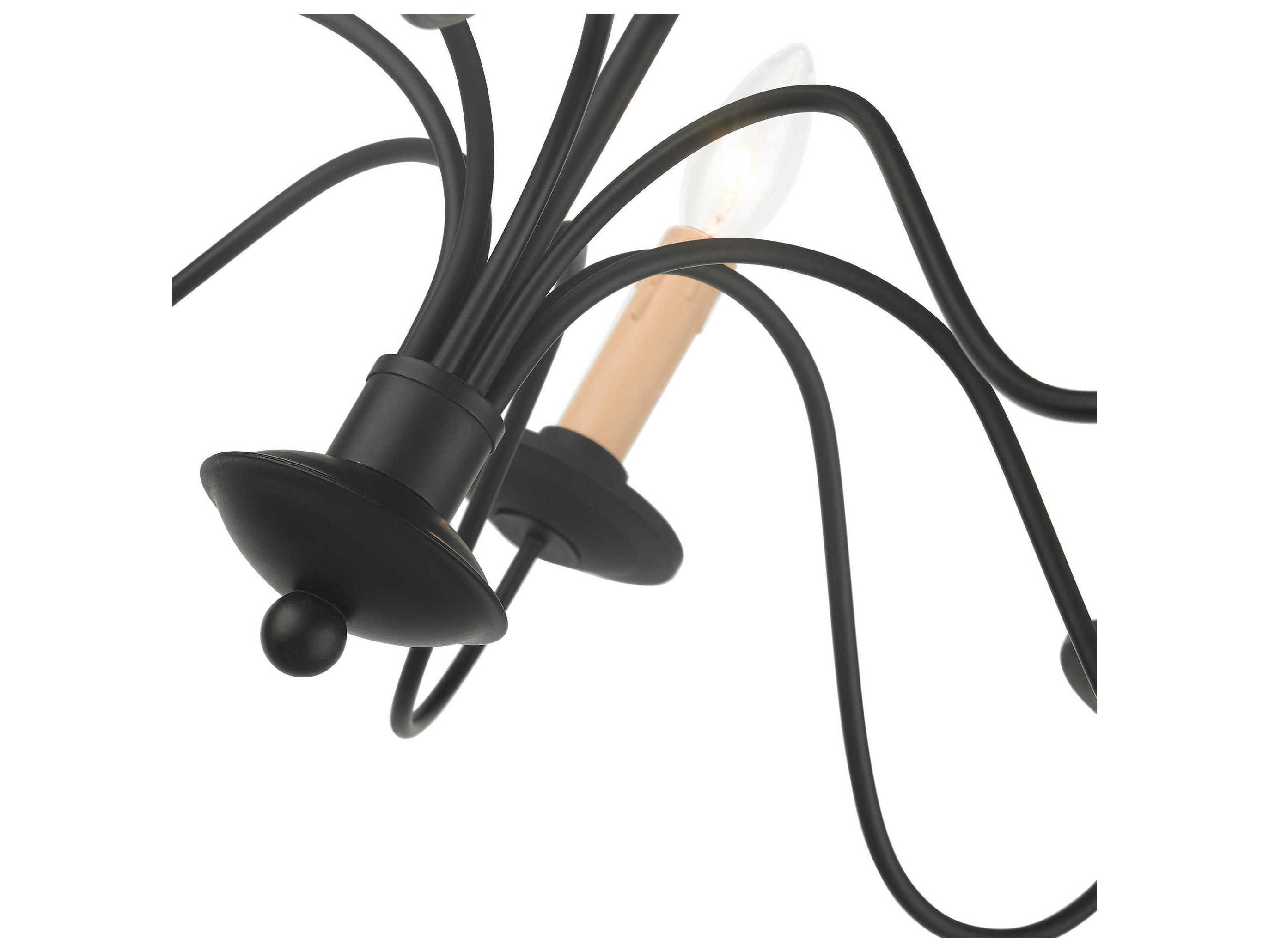 Livex Lighting Heritage 8-Light Black Candelabra Tiered Chandelier