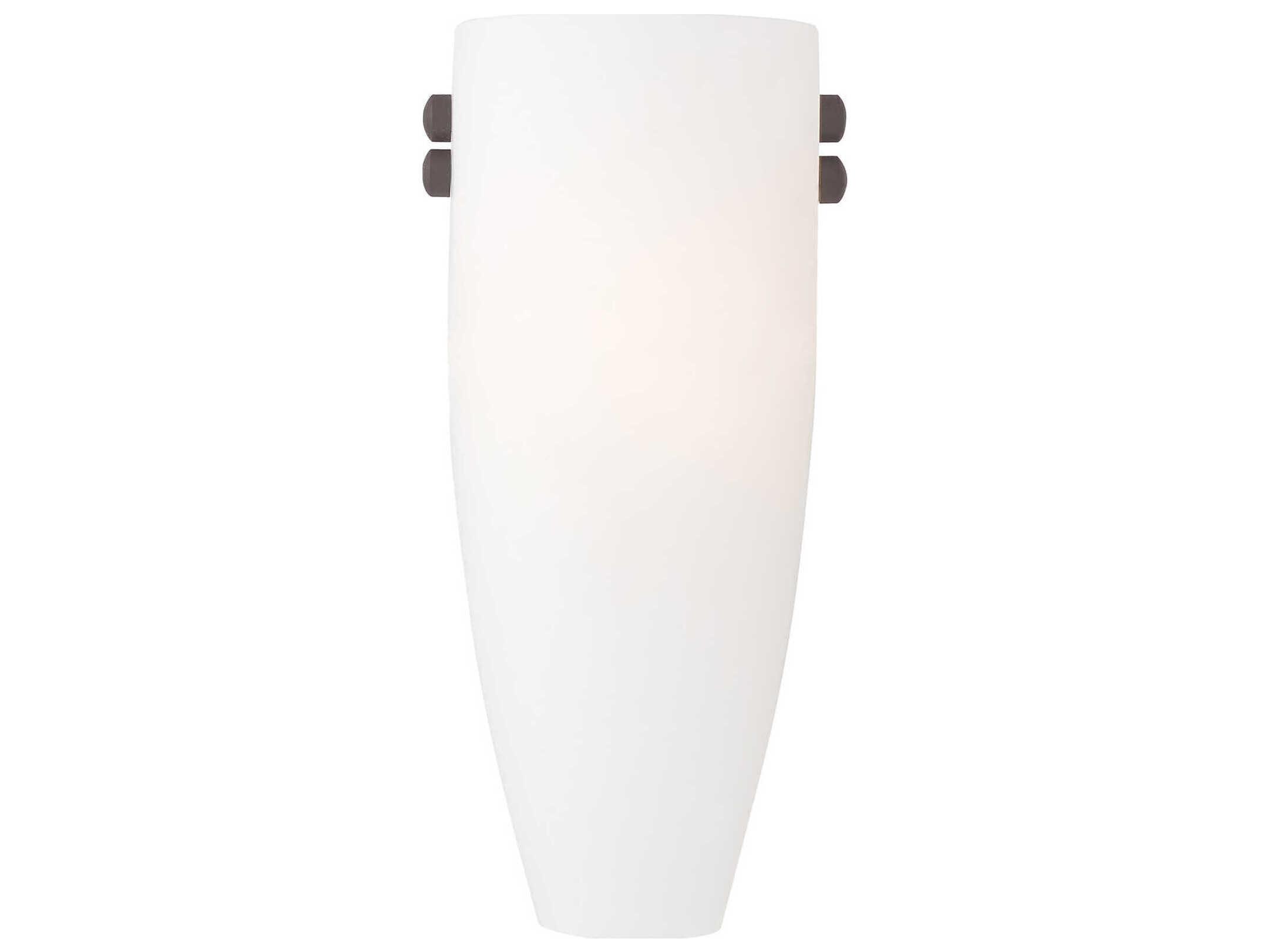 Livex Lighting Coronado 1-Light Bronze Brushed Nickel Glass Wall Sconce