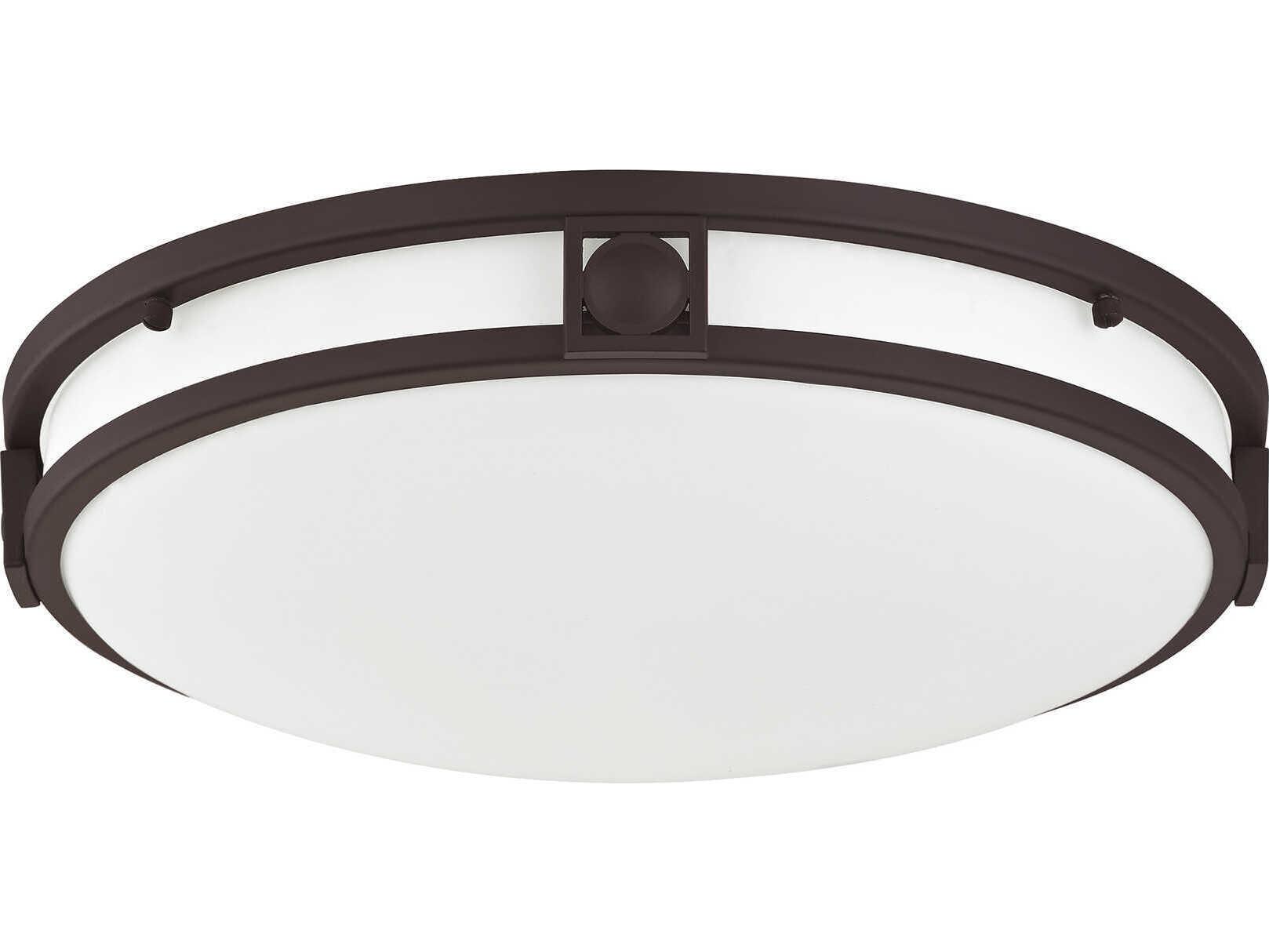 Livex Lighting Titania 3-Light Bronze Glass Bowl Flush Mount