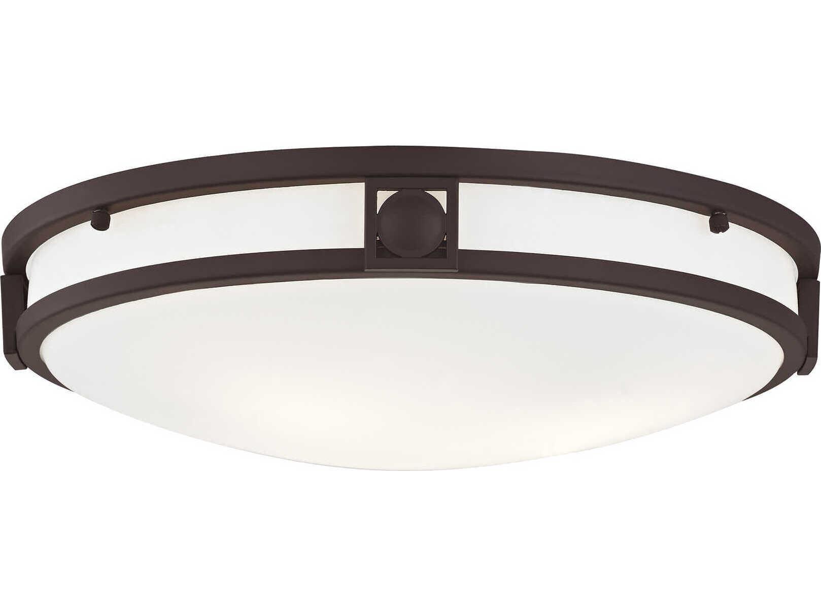 Livex Lighting Titania 3-Light Bronze Glass Bowl Flush Mount