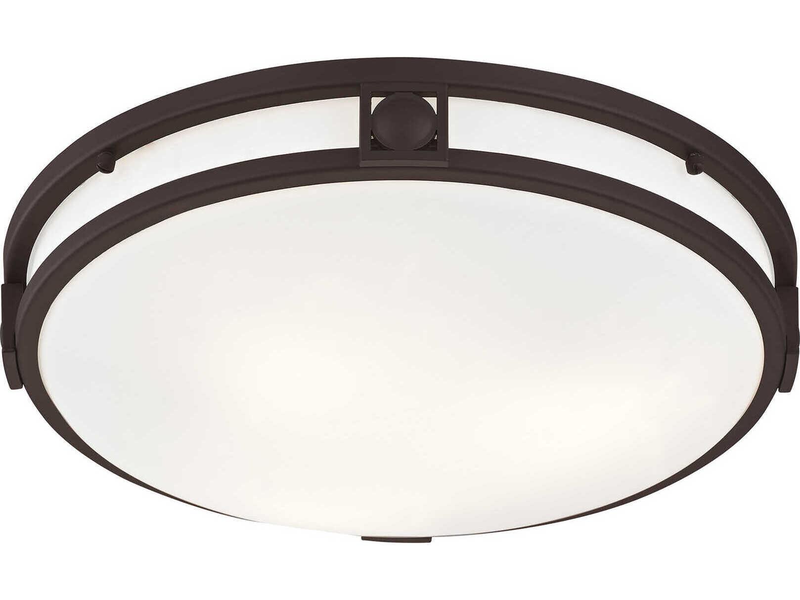 Livex Lighting Titania 3-Light Bronze Glass Bowl Flush Mount