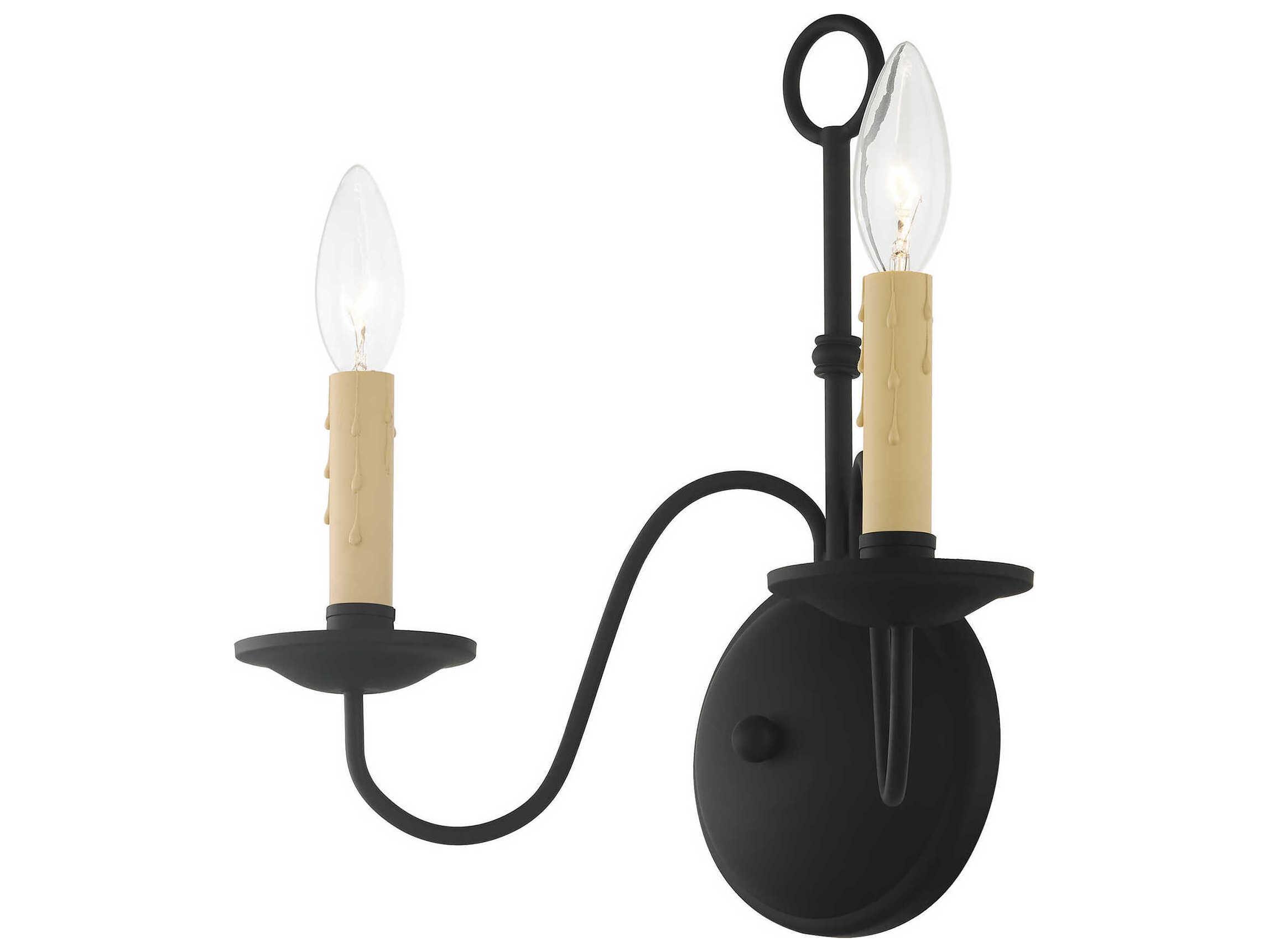 Livex Lighting Heritage 2-Light Black Wall Sconce