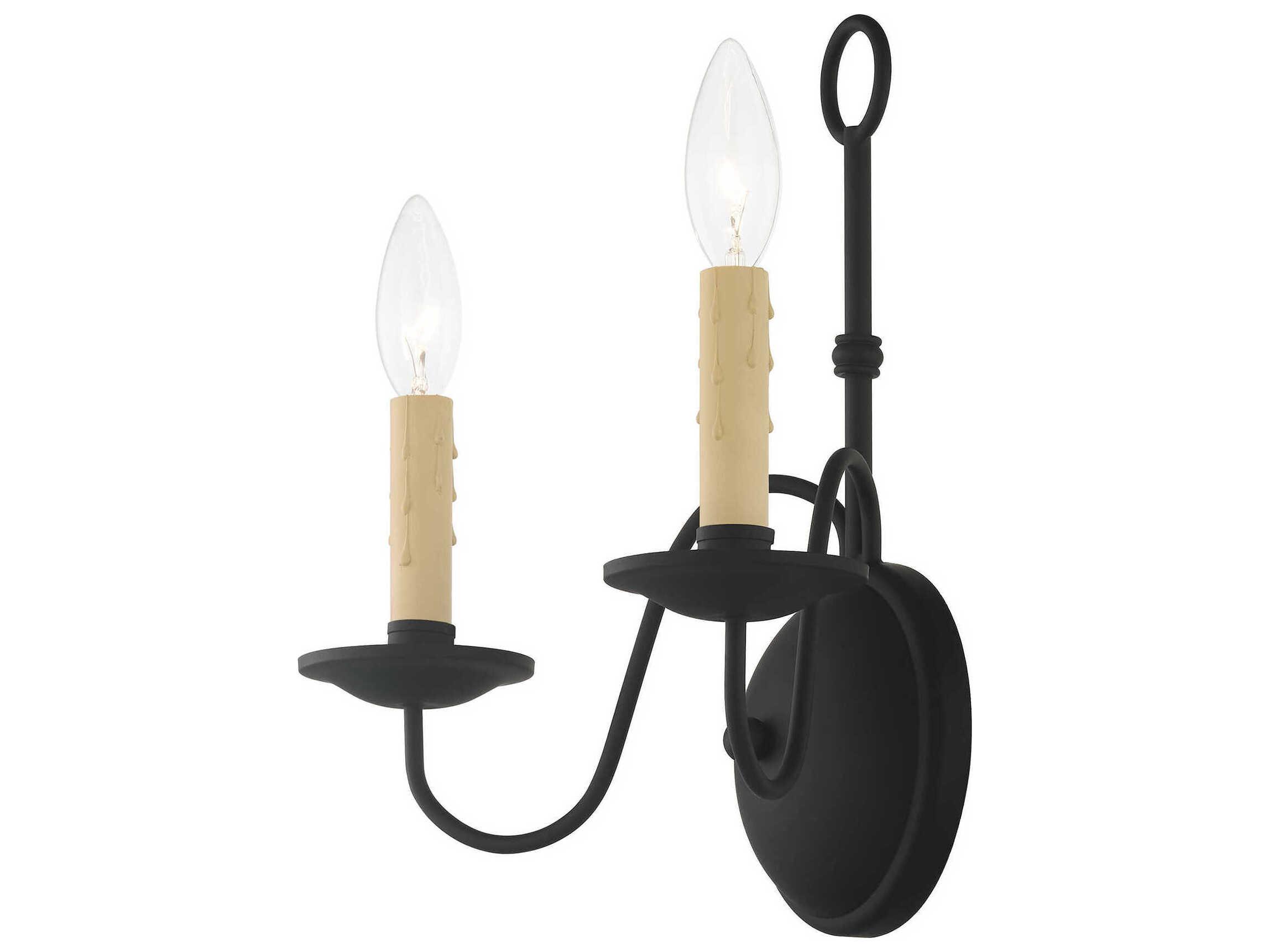 Livex Lighting Heritage 2-Light Black Wall Sconce