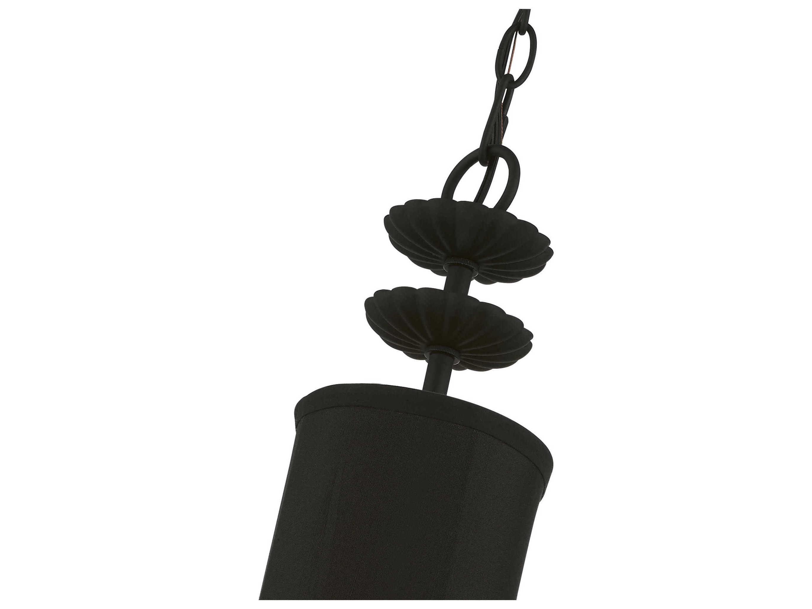 Livex Lighting Winchester 1-Light Black Cylinder Geometric Mini Pendant