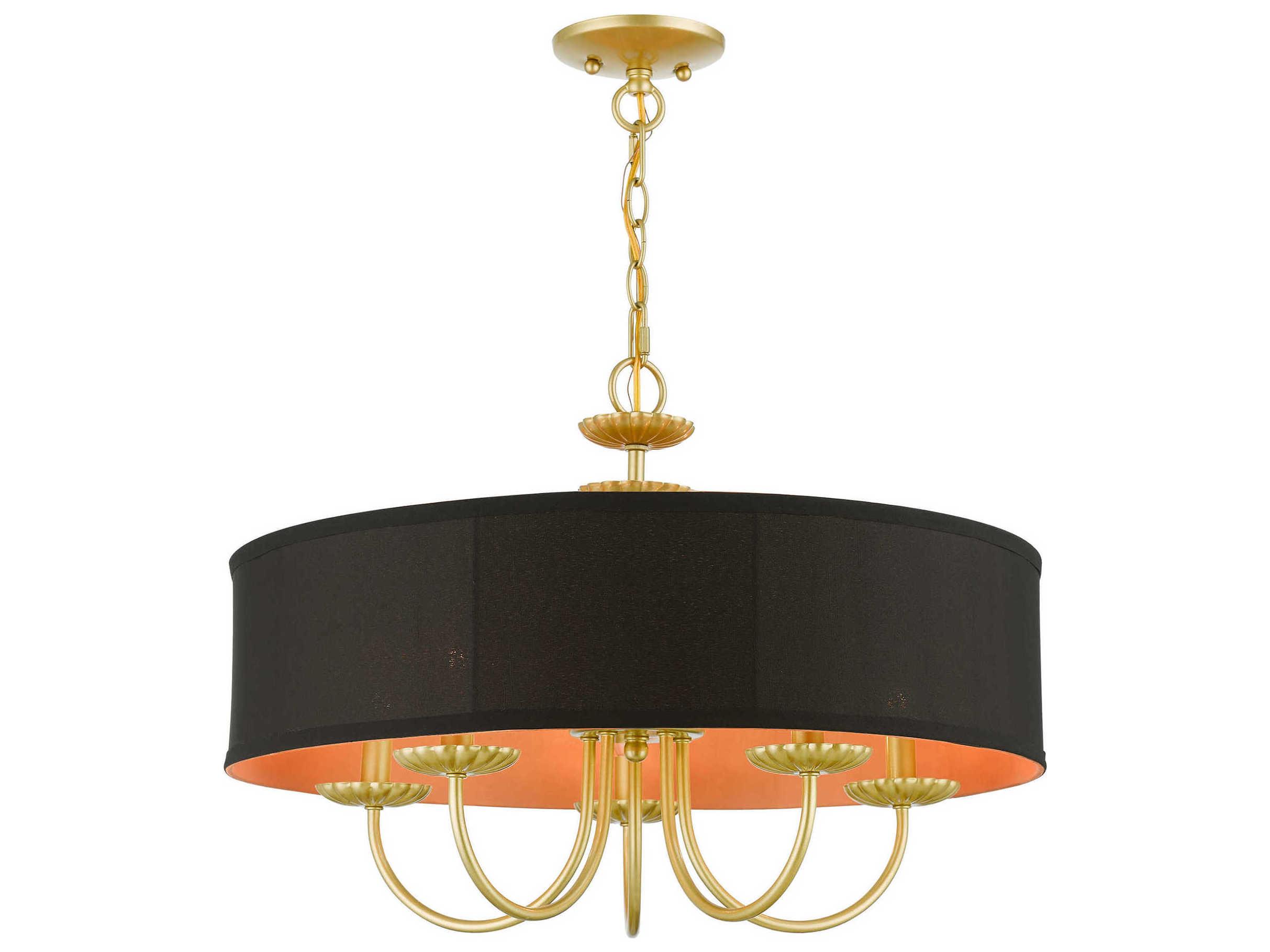 Livex Lighting Winchester 5-Light Soft Gold Candelabra Drum Chandelier