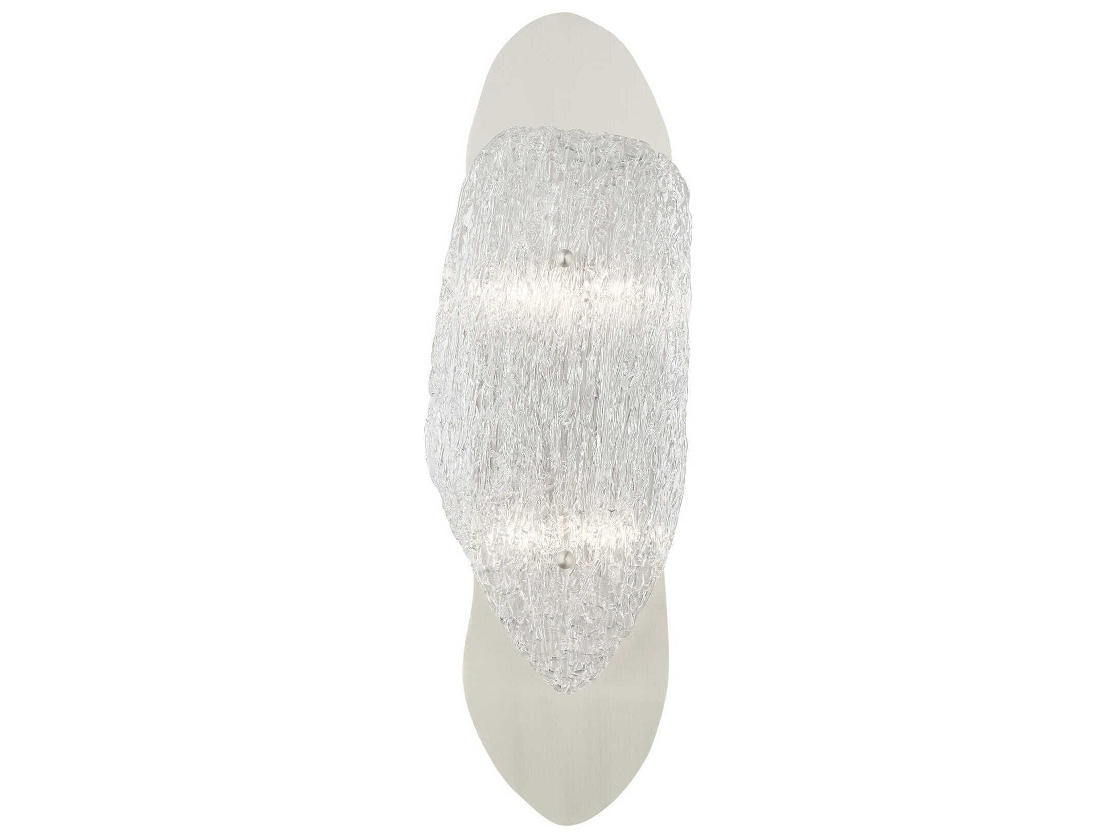 Livex Lighting Belvidere 4-Light Brushed Nickel Glass Wall Sconce