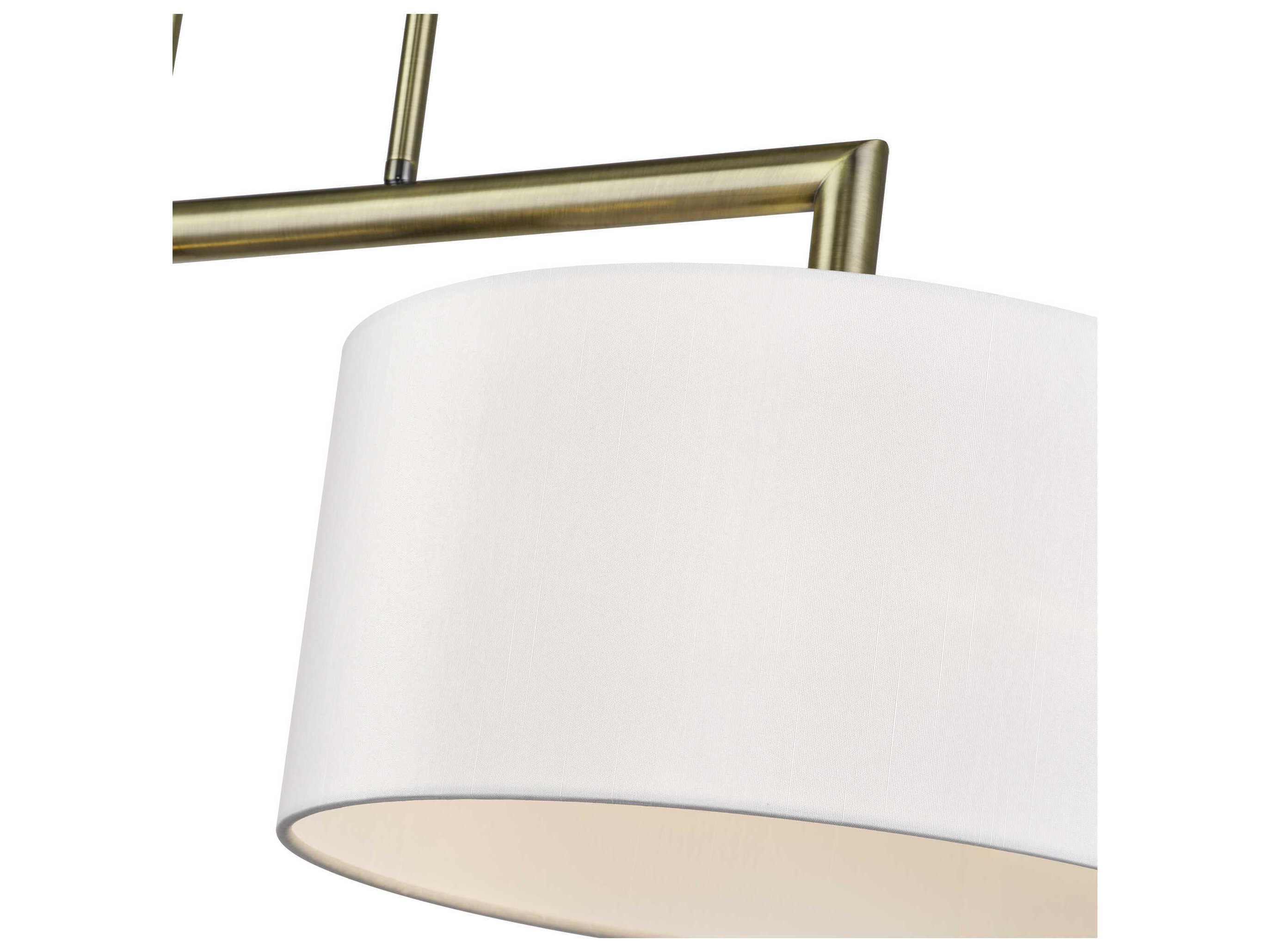 Livex Lighting Meridian 2-Light Antique Brass Drum Island Pendant