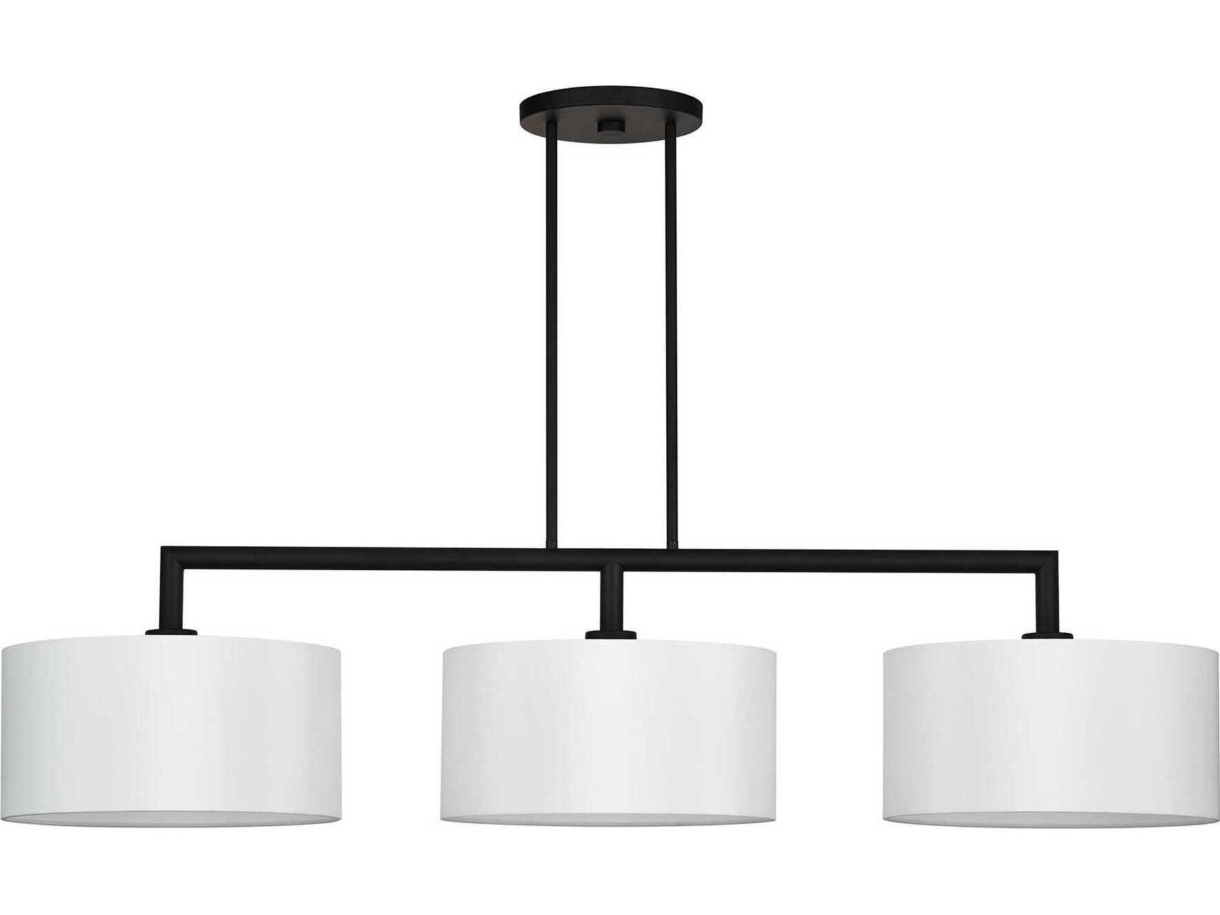 Livex Lighting Meridian 3-Light Black Drum Island Pendant