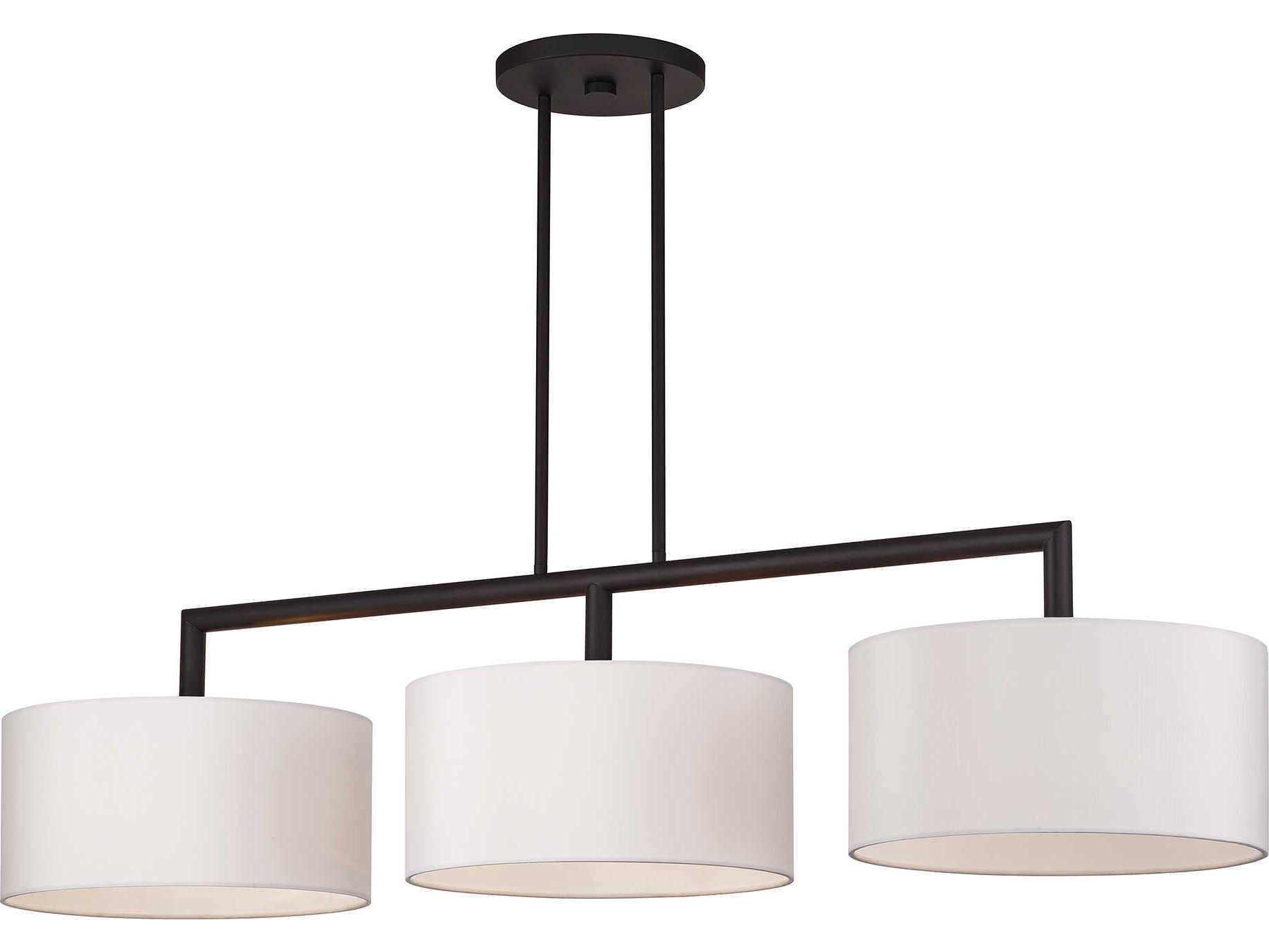 Livex Lighting Meridian 3-Light Bronze Drum Island Pendant