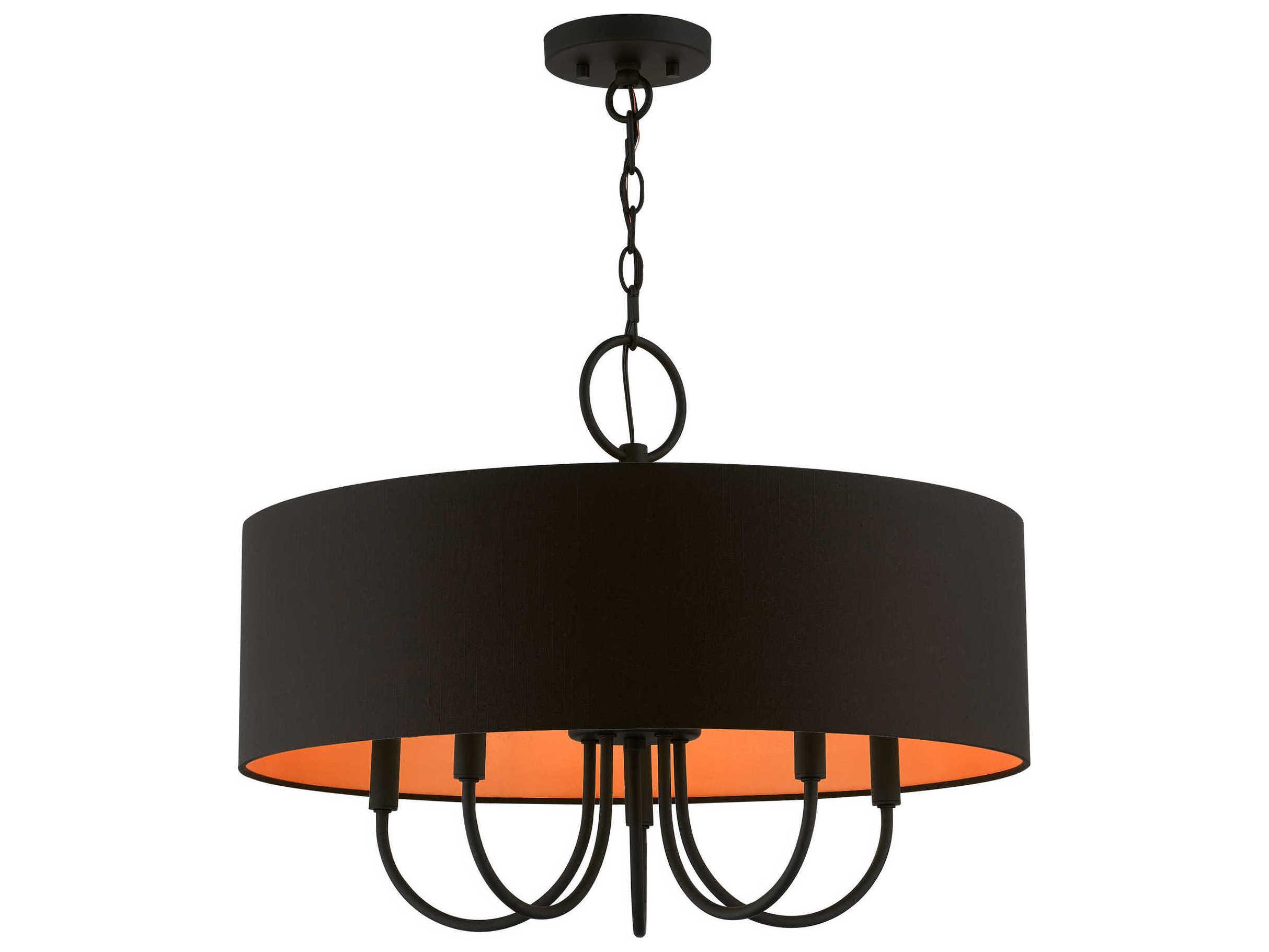 Livex Lighting Bradhurst 5-Light Black Drum Chandelier