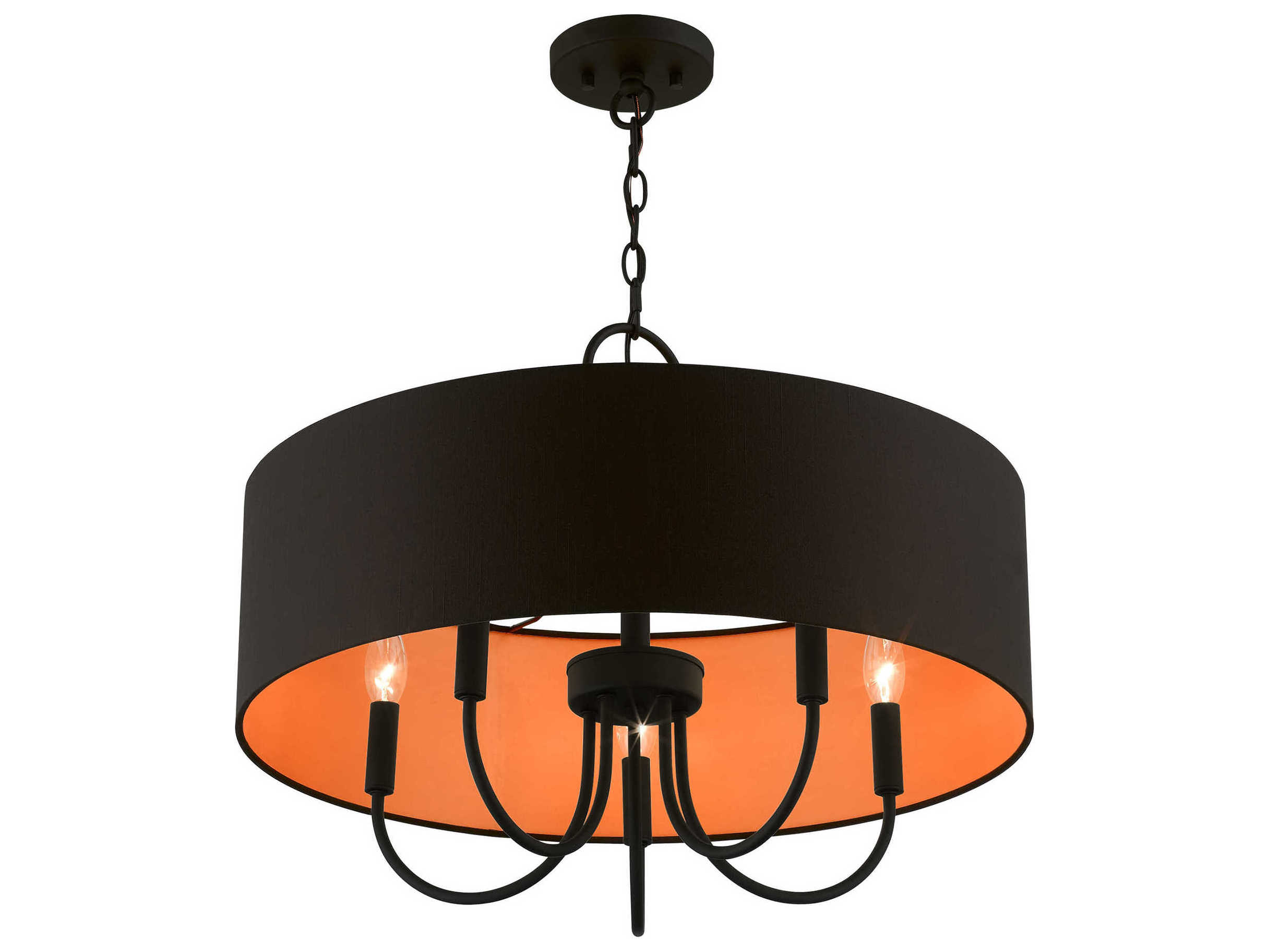 Livex Lighting Bradhurst 5-Light Black Drum Chandelier