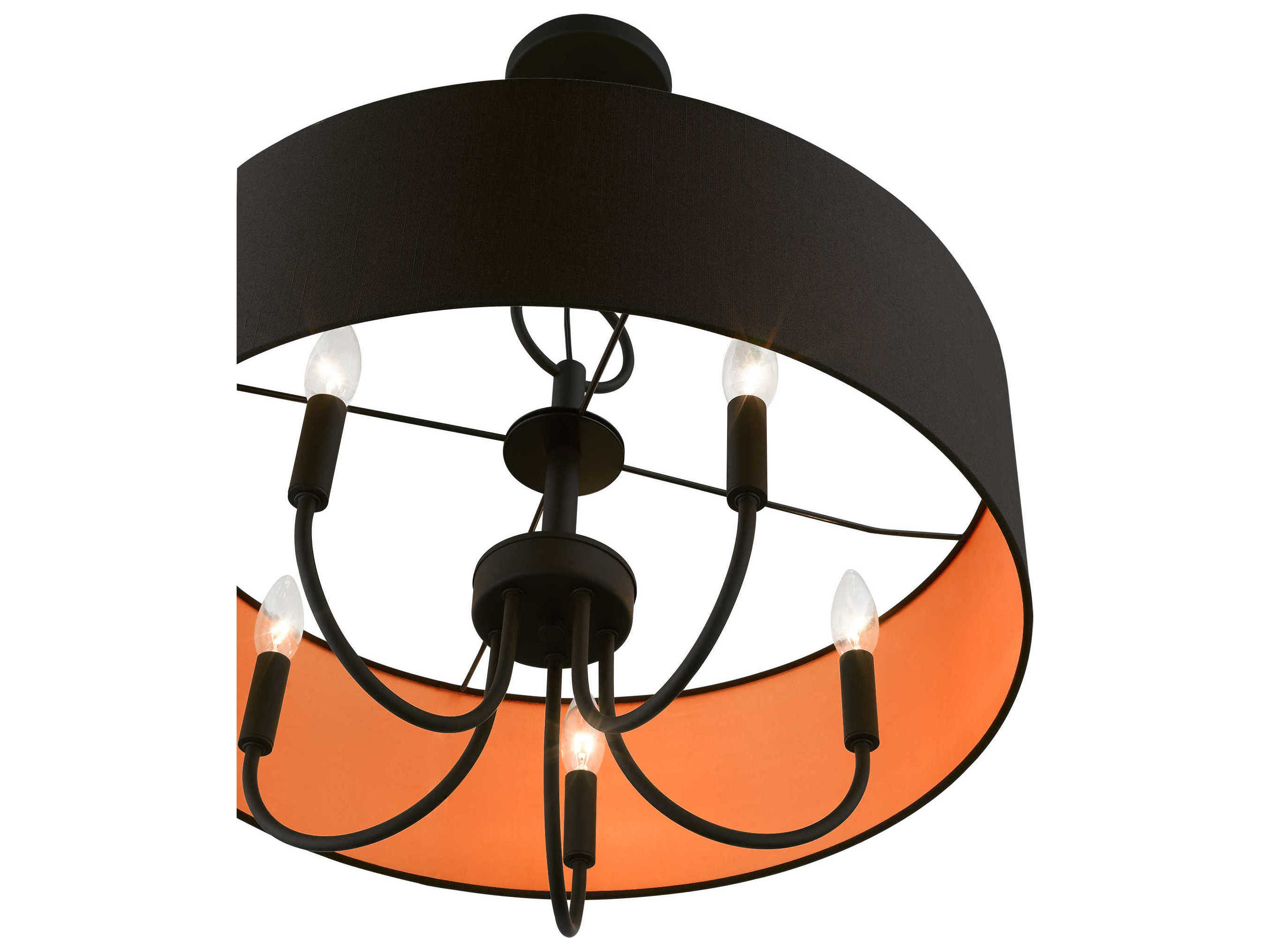 Livex Lighting Bradhurst 5-Light Black Drum Chandelier