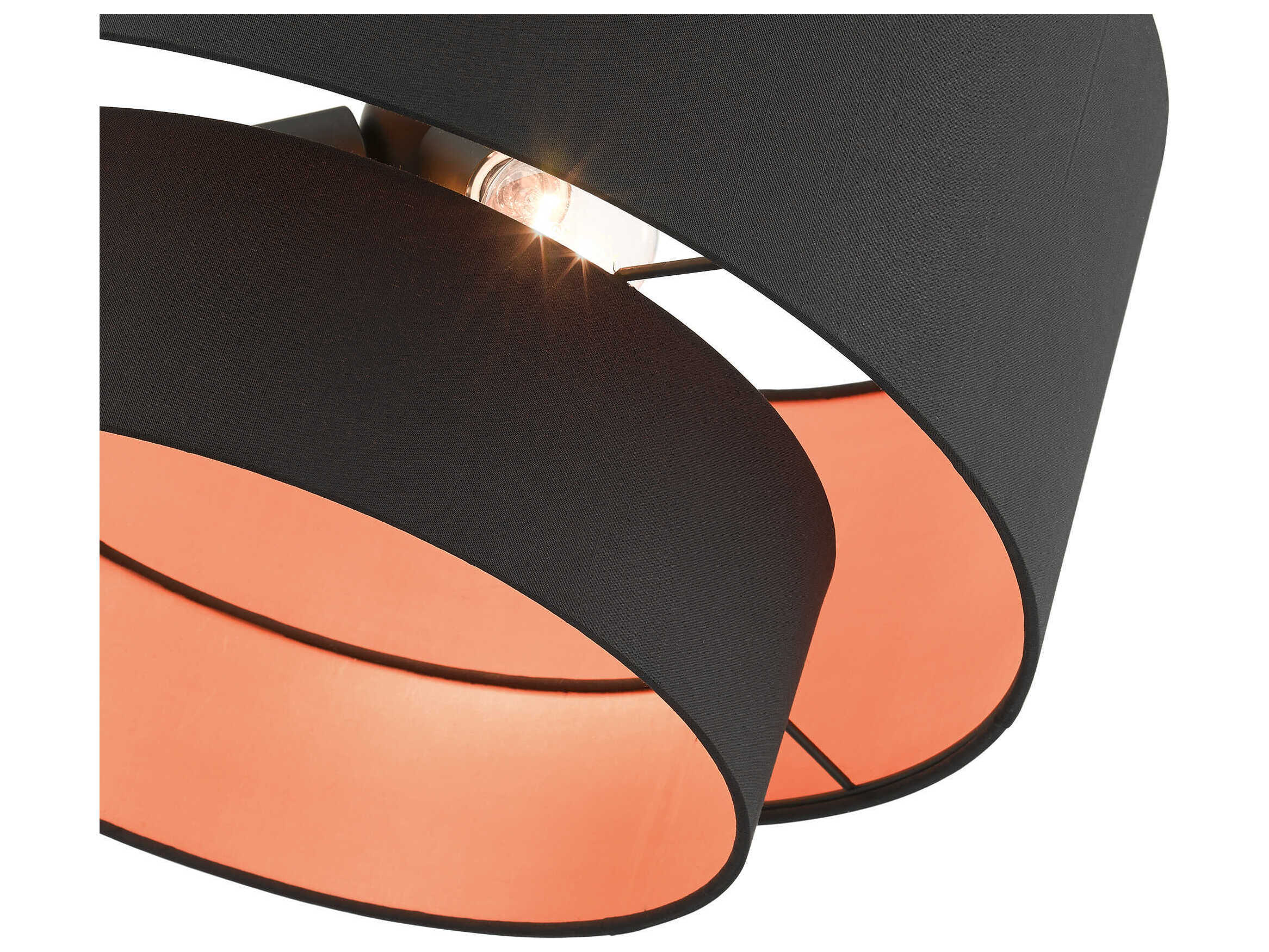 Livex Lighting Sentosa 3-Light Black Drum Pendant