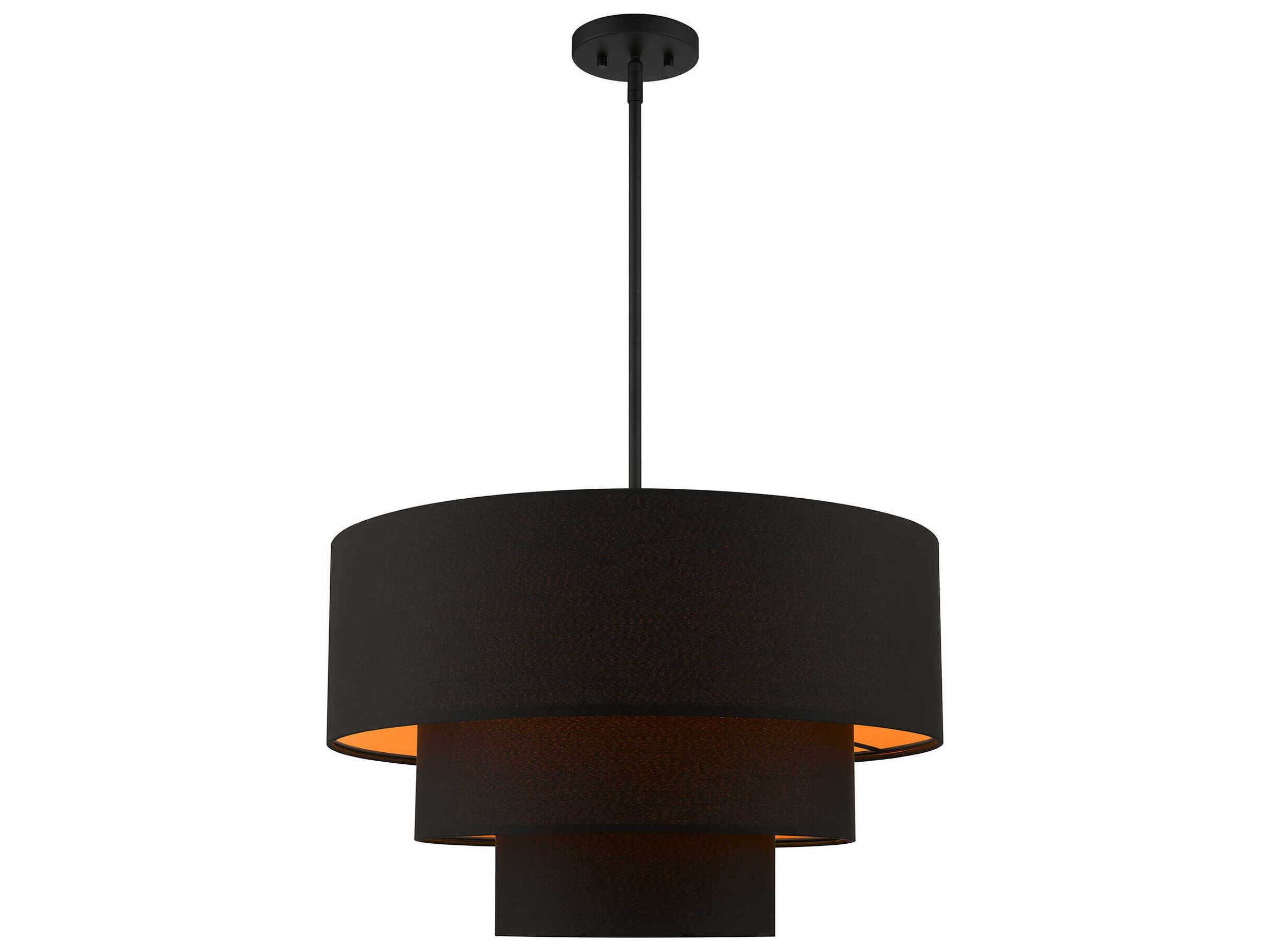 Livex Lighting Sentosa 4-Light Black Tiered Pendant
