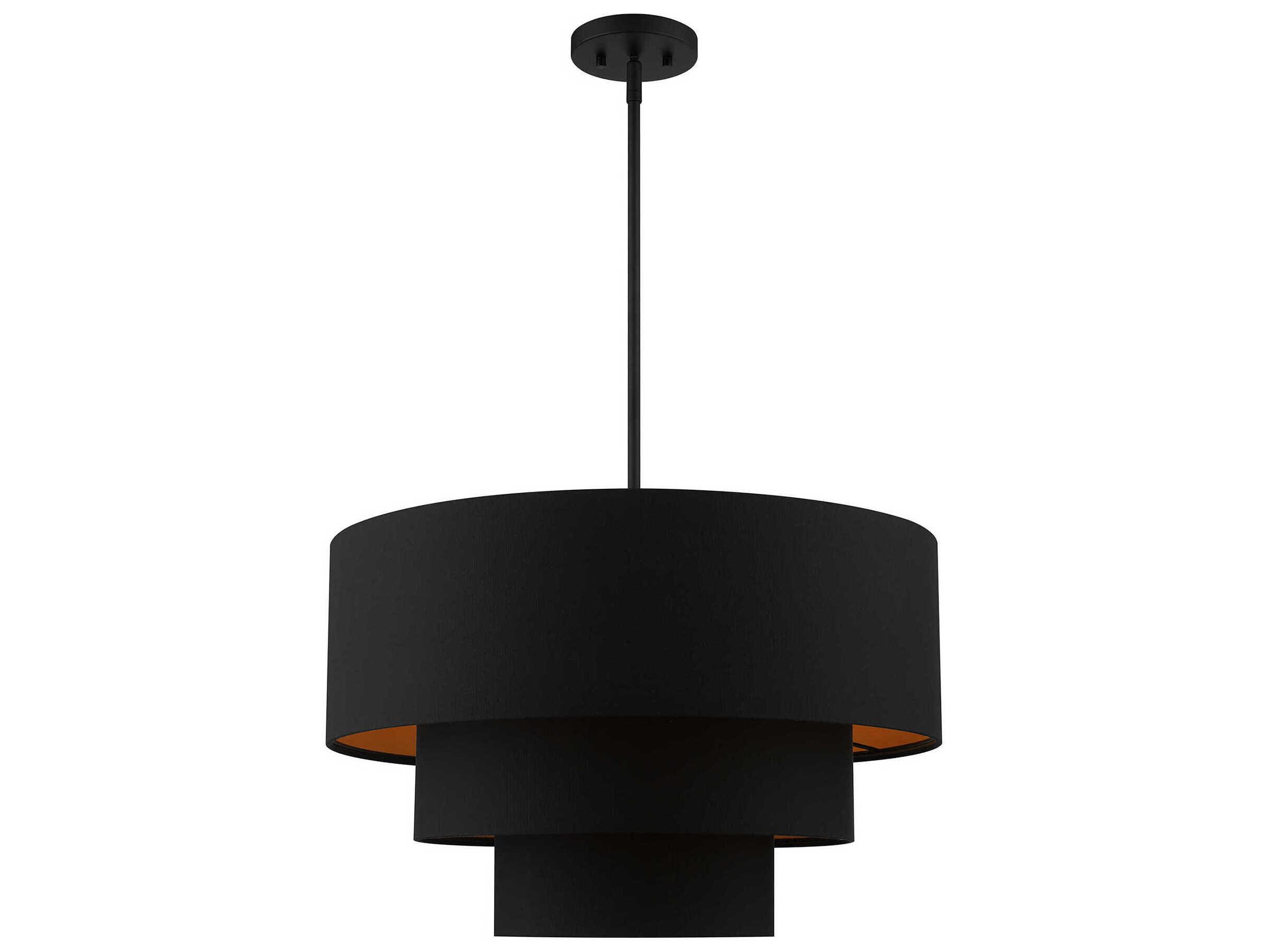 Livex Lighting Sentosa 4-Light Black Tiered Pendant