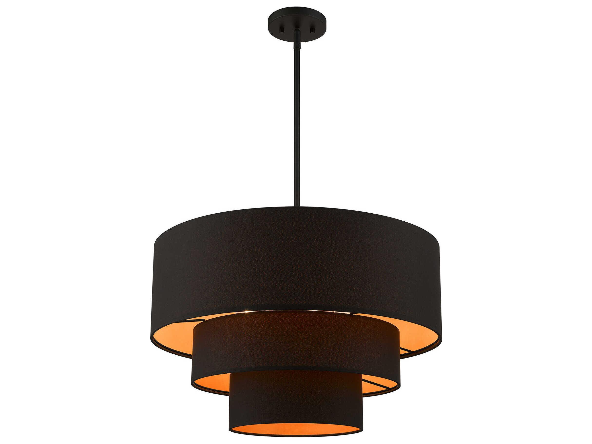 Livex Lighting Sentosa 4-Light Black Tiered Pendant