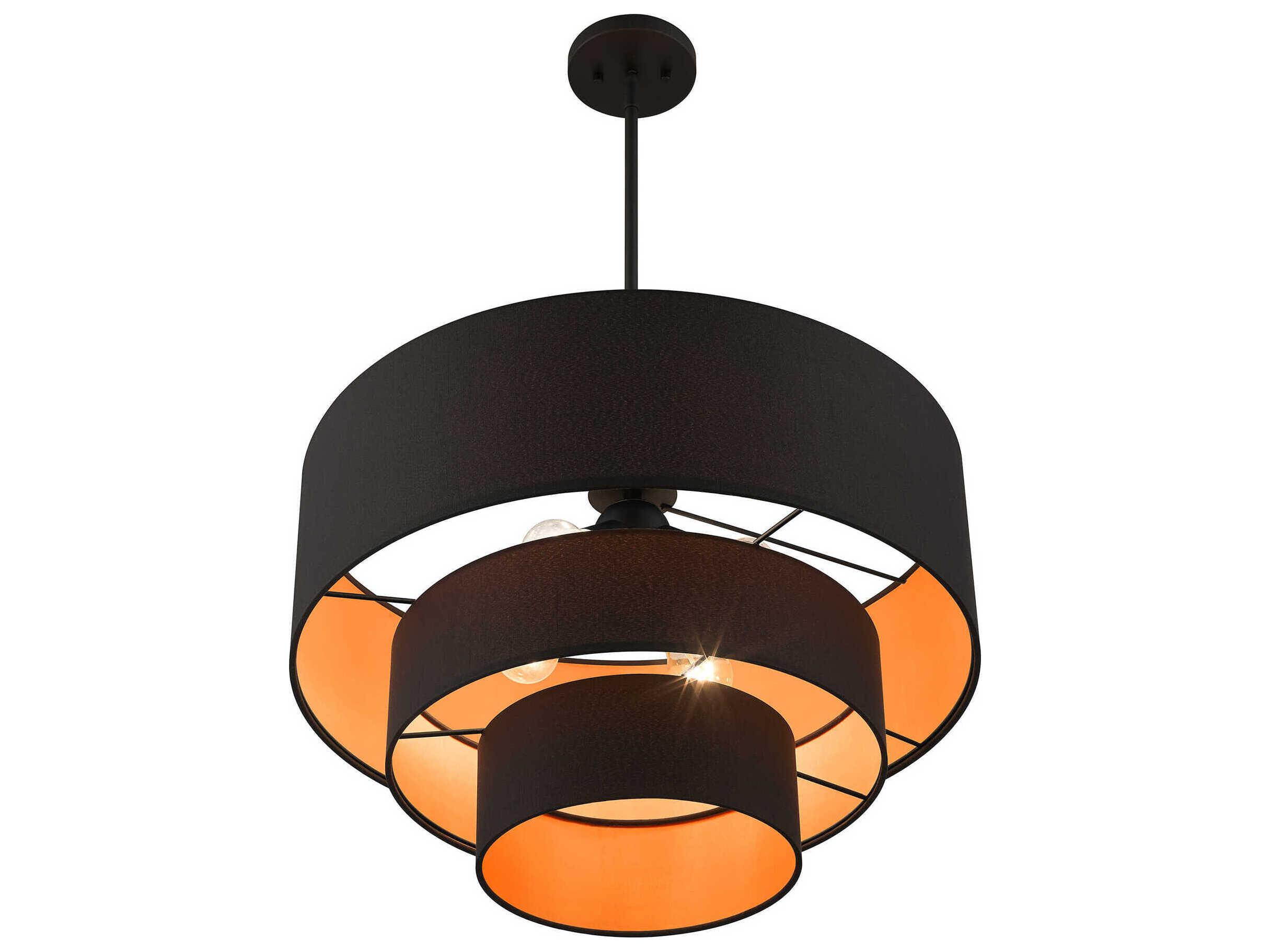 Livex Lighting Sentosa 4-Light Black Tiered Pendant