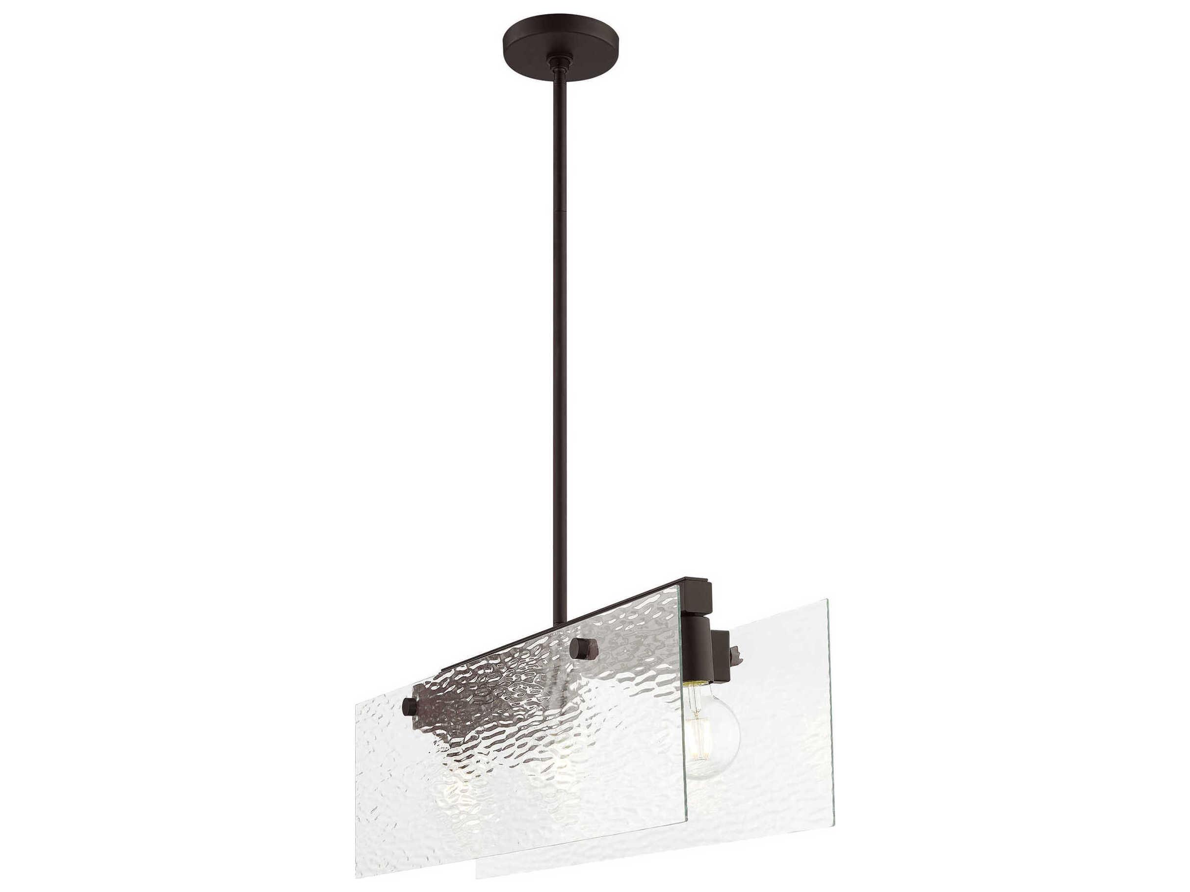 Livex Lighting Ashcroft 3-Light Bronze Glass Island Pendant