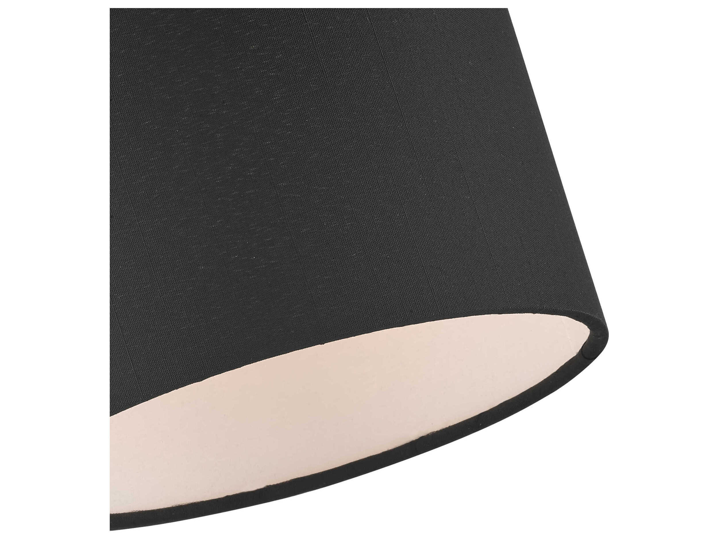 Livex Lighting Bainbridge 1-Light Black Drum Semi Flush Mount