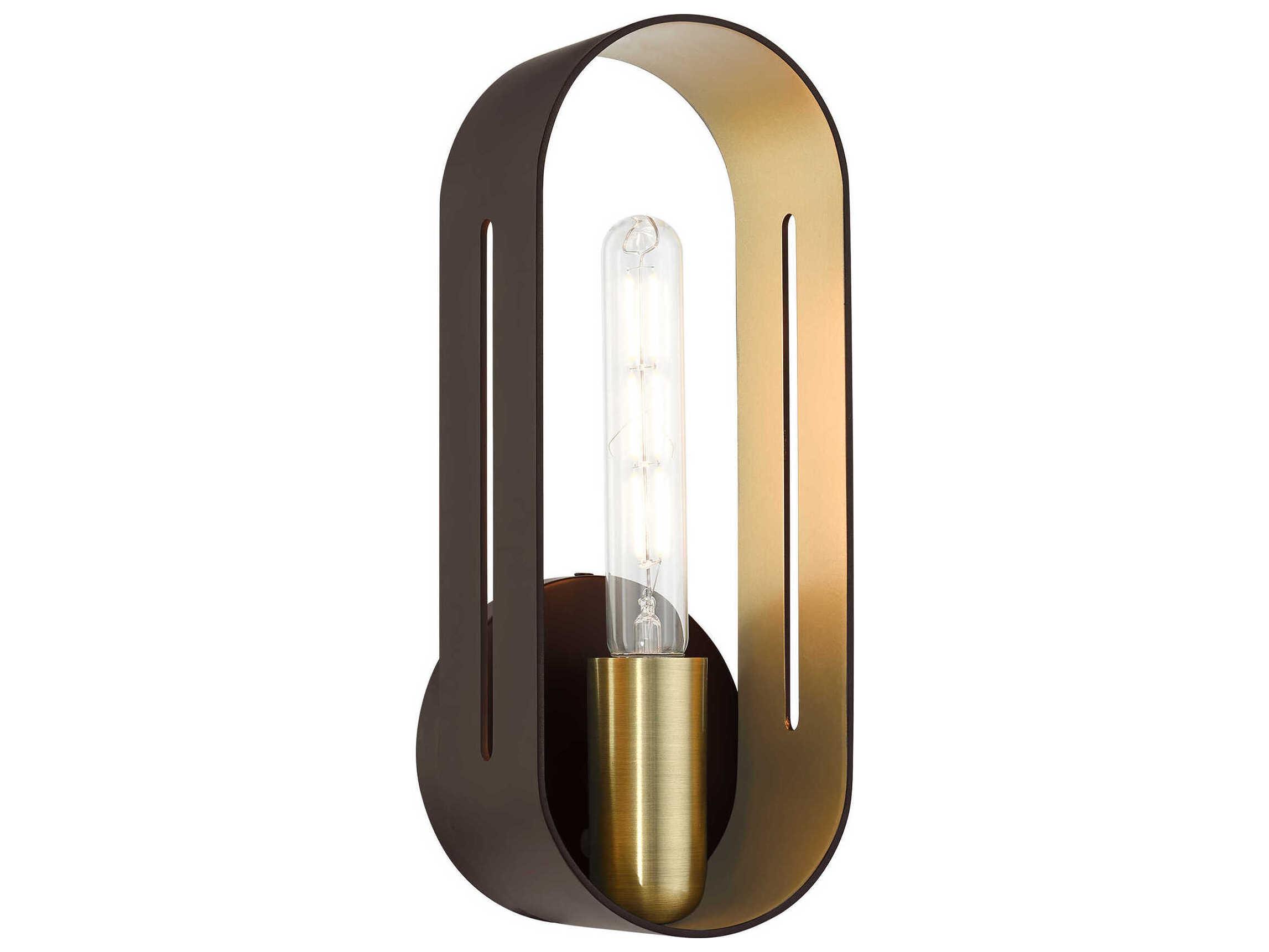 Livex Lighting Ravena 1-Light Bronze Antique Brass Wall Sconce