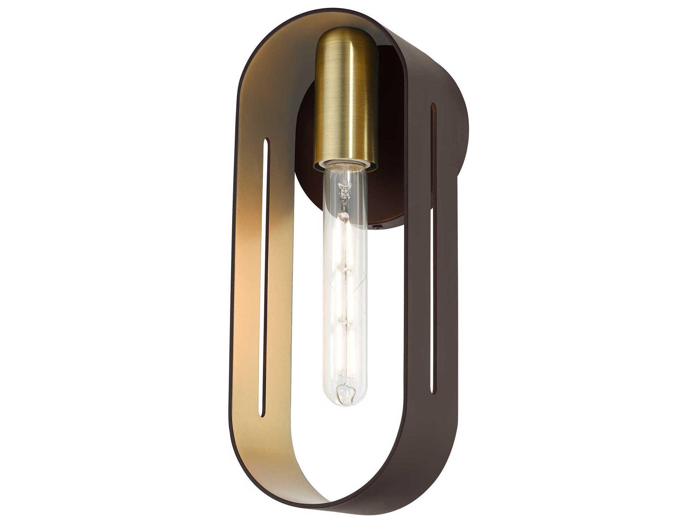 Livex Lighting Ravena 1-Light Bronze Antique Brass Wall Sconce